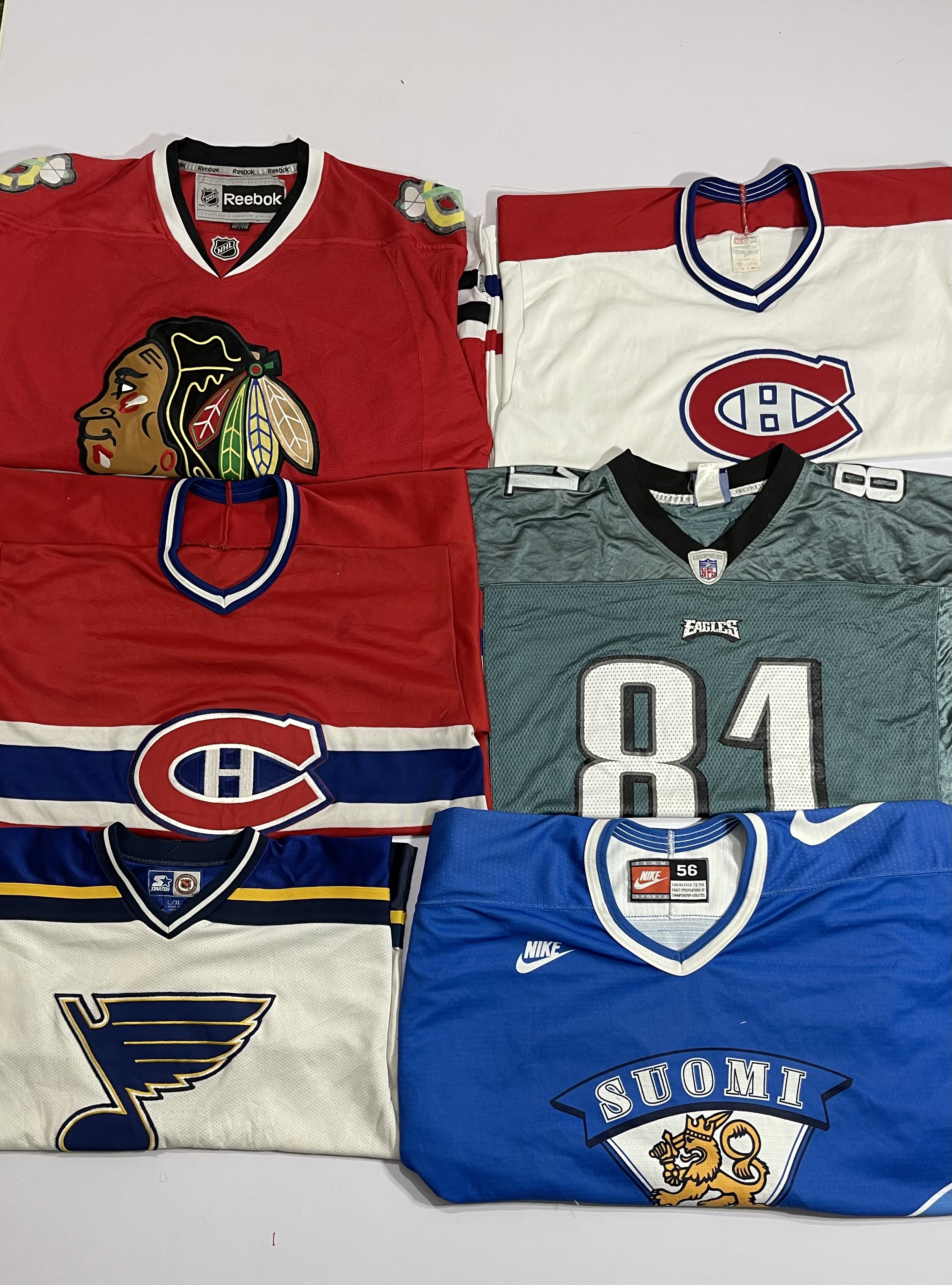 Maillots NFL NHL NBA 30 pcs