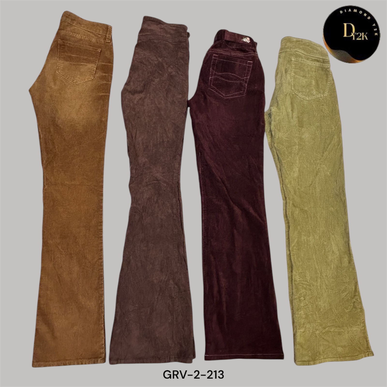 Flared Corduroy Pants – Trendy & Comfy High-Waist Style (GRV-2-213)