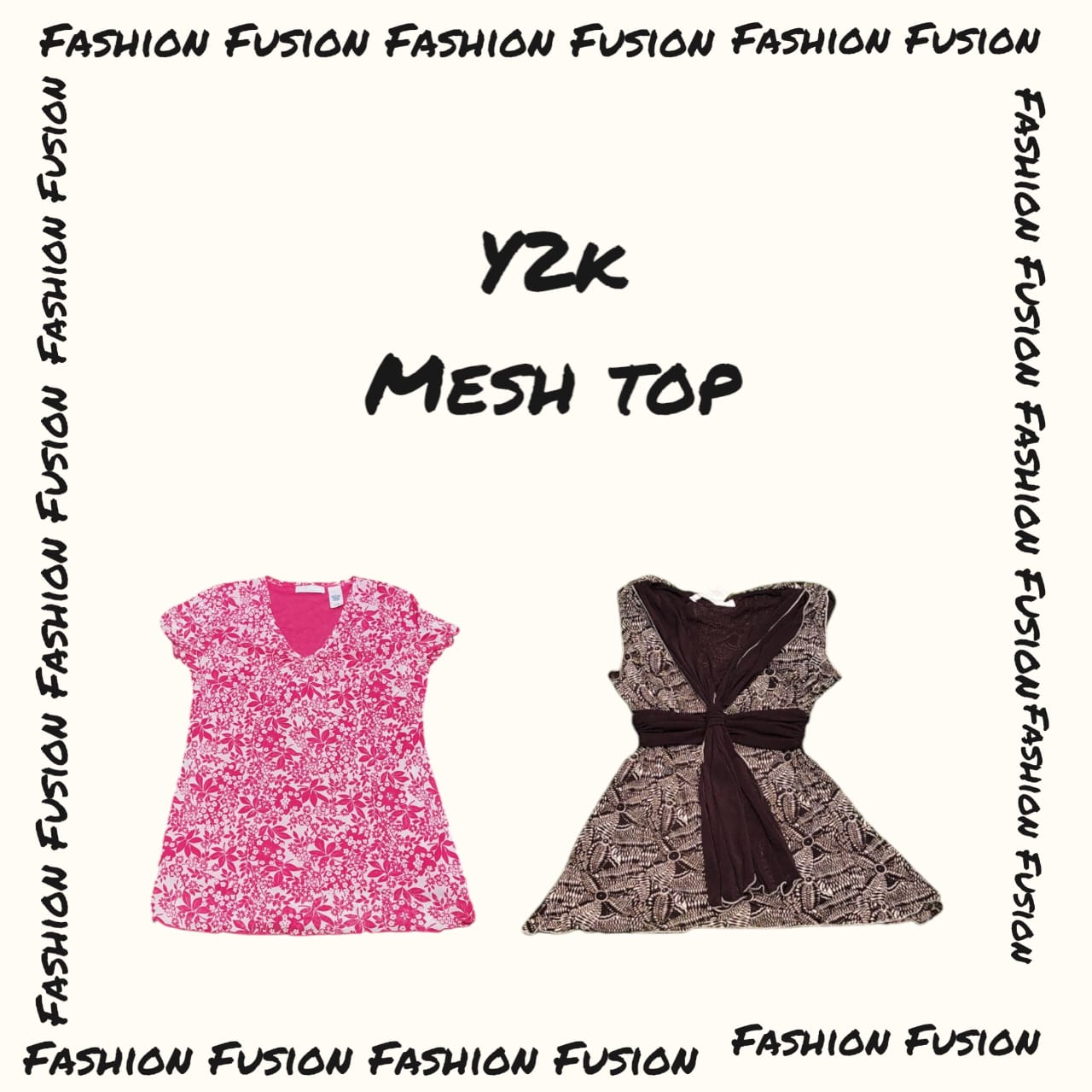 (FF-681) y2k Mesh-Tops