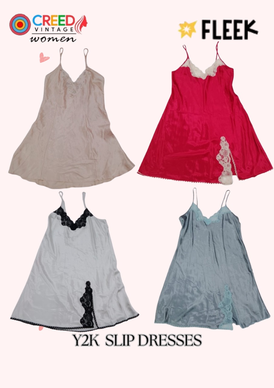 CR3711 Y2K Slip Dresses - 10 Pcs