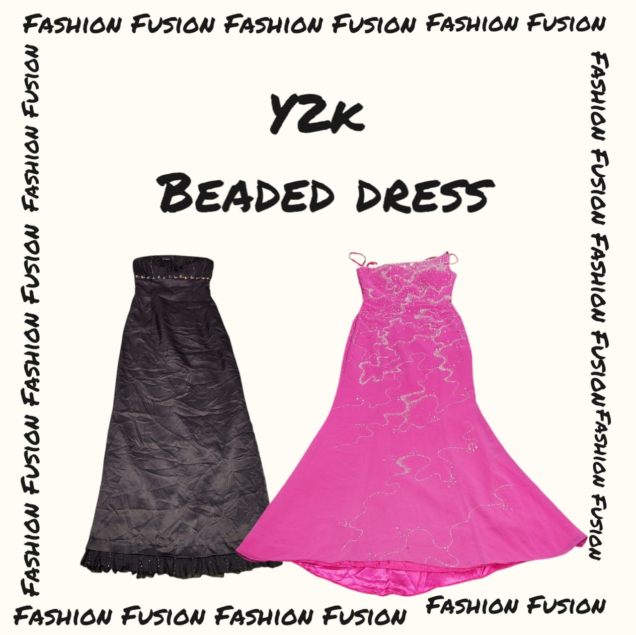 (FF-690) y2k Perlenkleid