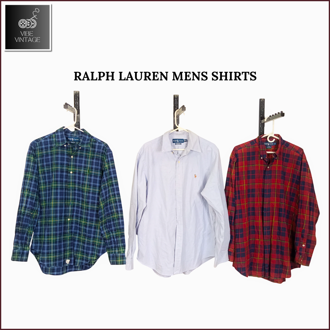 RALPH LAUREN MENS SHIRTS - 16 PCS