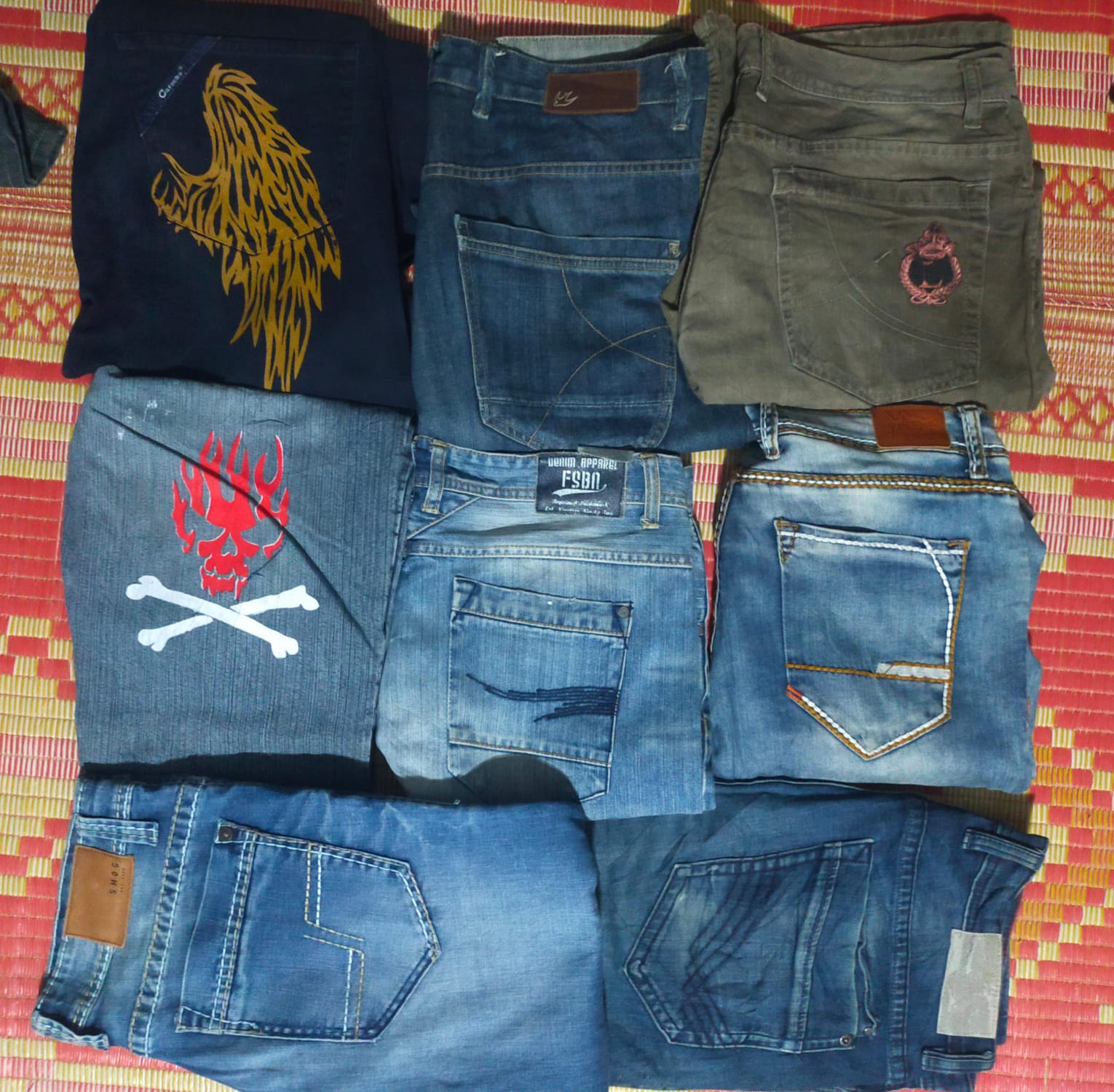 UNBRANDED  JEANS TOTAL 10 PIECES (ID 349)