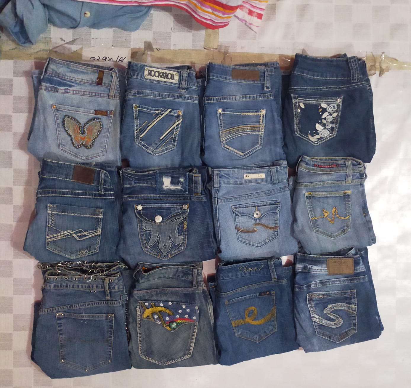 UNBRANDED  JEANS TOTAL 14 PIECES (ID 201)