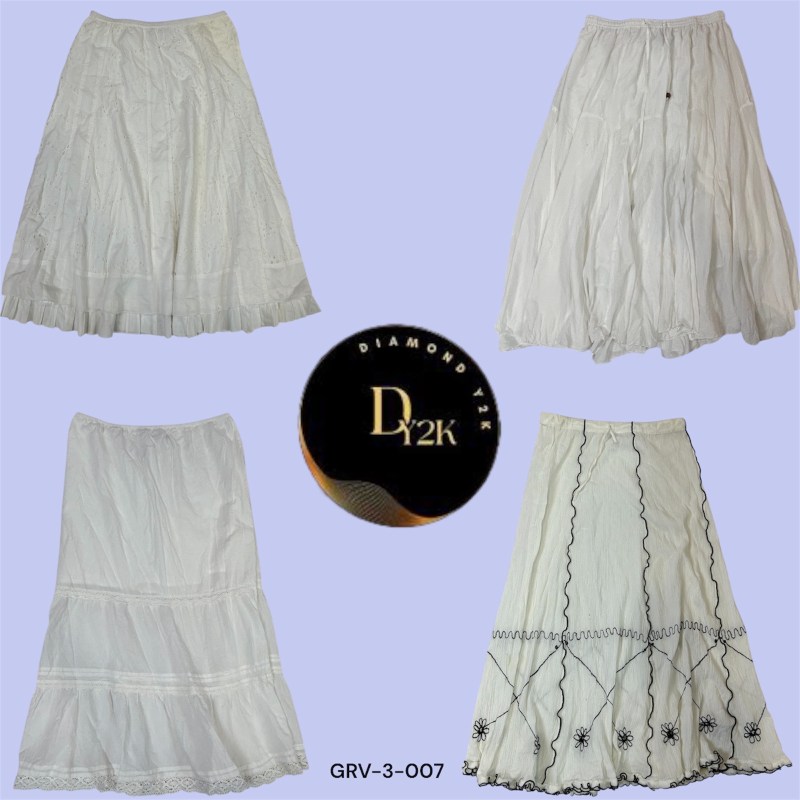 Casual White Cotton Skirt – Stylish & Comfortable (GRV-3-007)