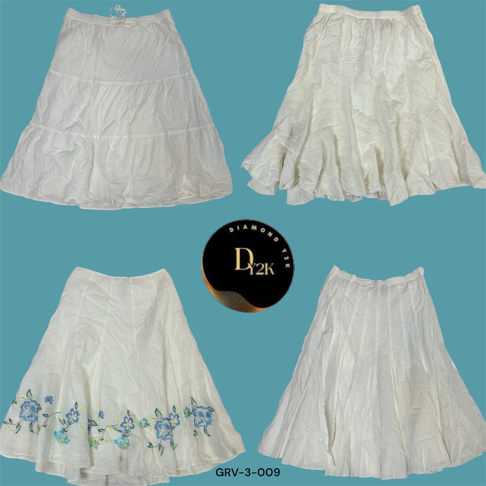 Women's White Cotton Skirt – Casual & Stylish (GRV-3-009)