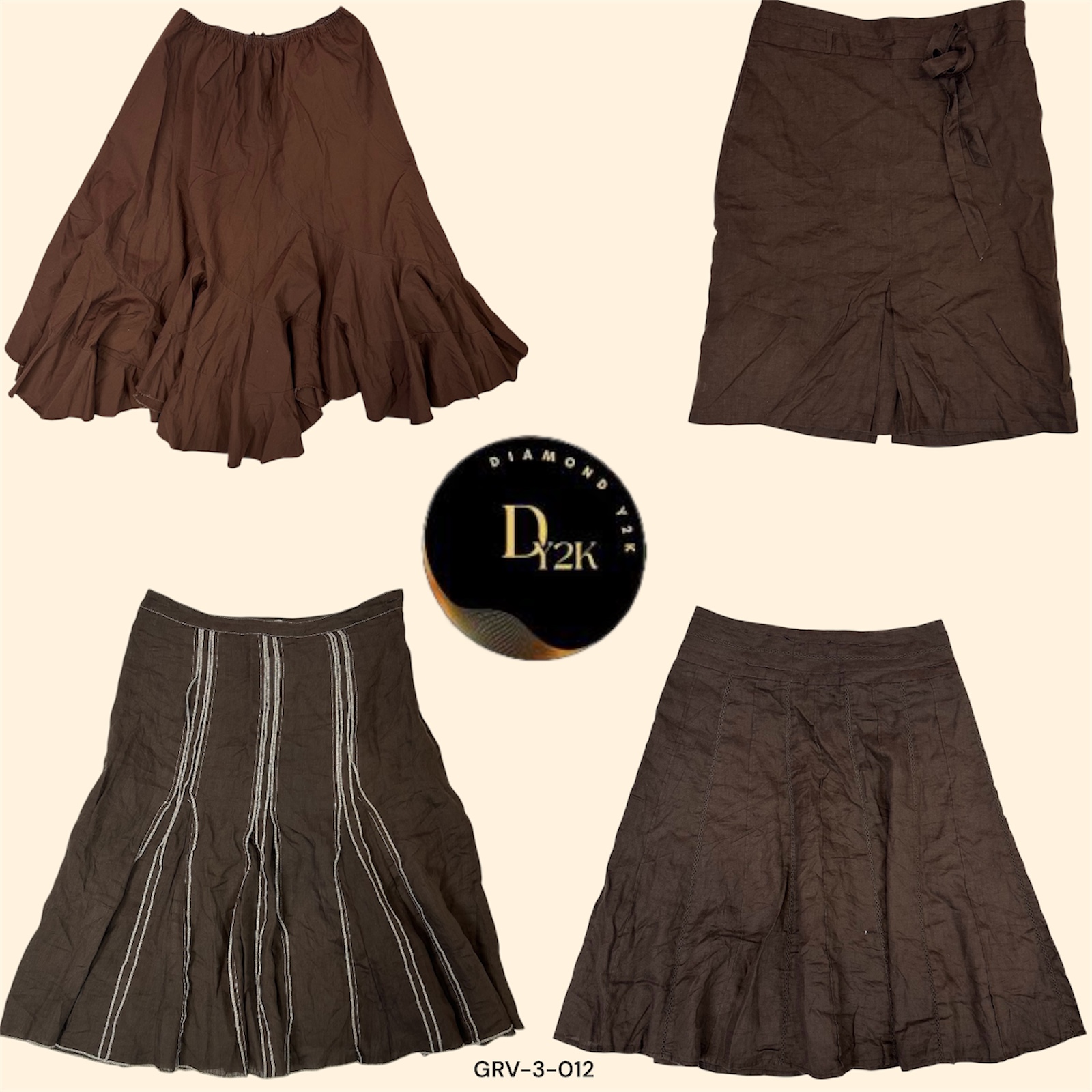 Brown Cotton Midi Skirt – Soft, Breathable & Versatile (GRV-3-012)