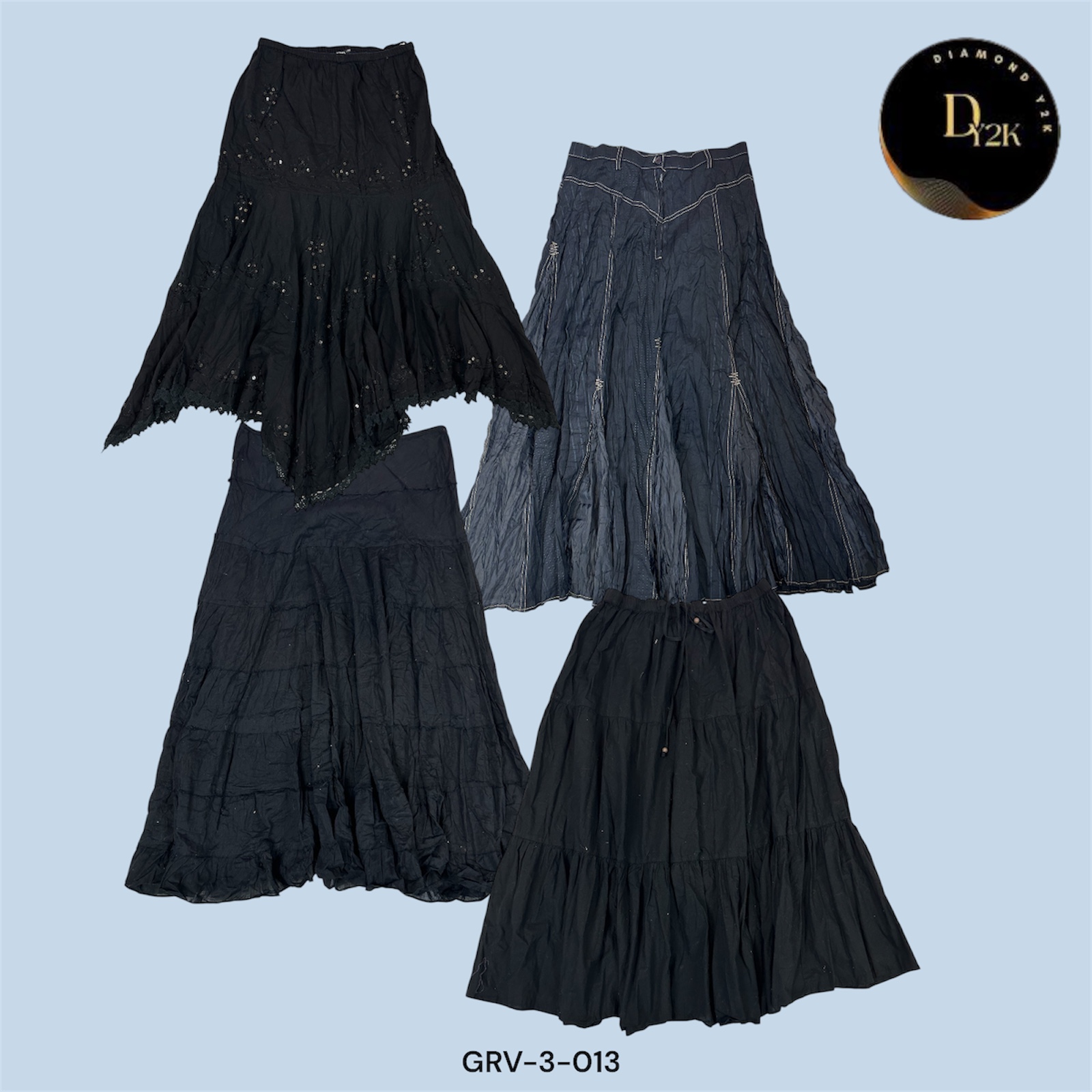 Classic Black Cotton Skirt – Casual & Stylish for Everyday Wear (GRV-3-013)