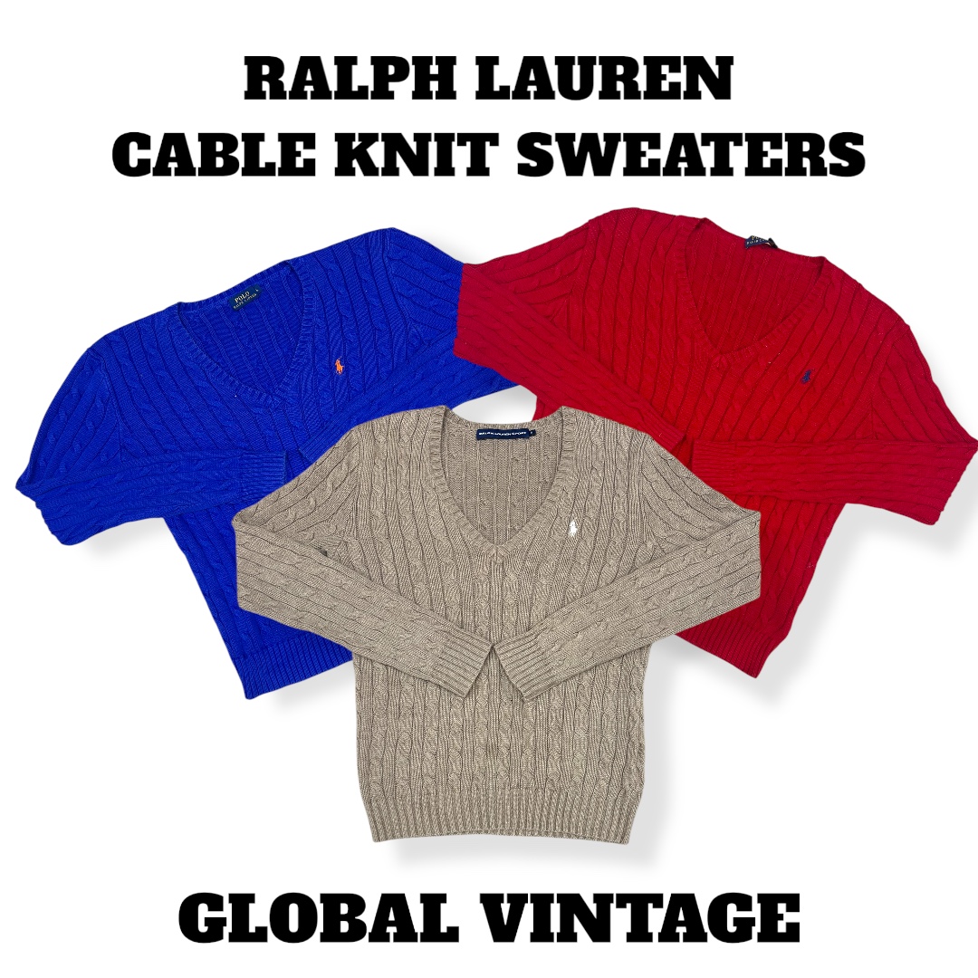 Ralph Lauren Polo Cable Knit Sweater - 20 Pieces ( GV-286 )