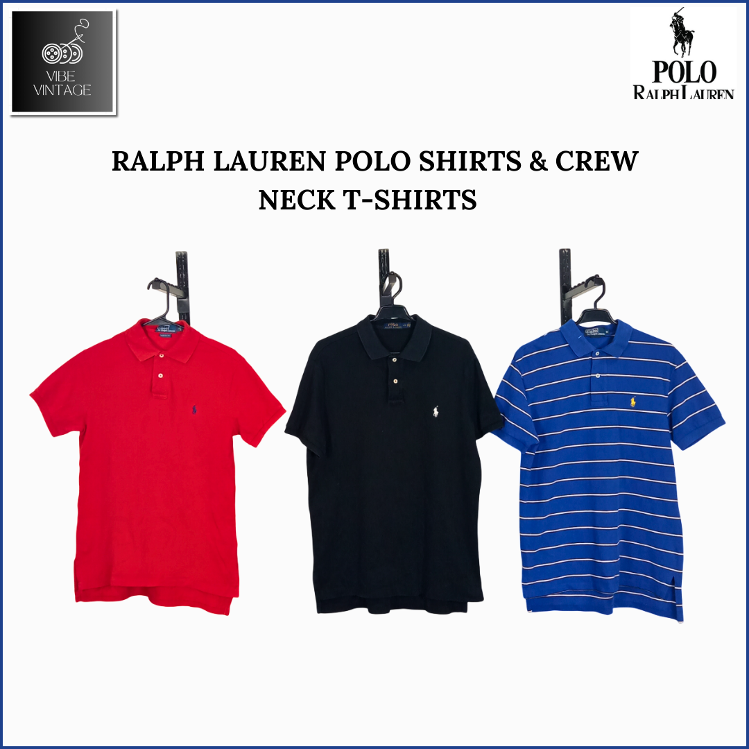 RALPH LAUREN POLO SHIRT E T-SHIRT A COLLO RONDO - 16 PEZZI