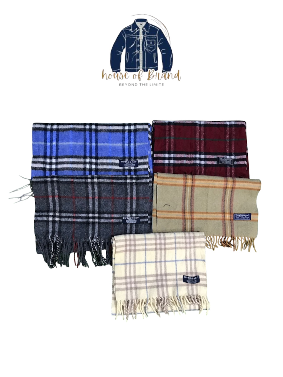 300 pieces of Y2k Burberry scarves