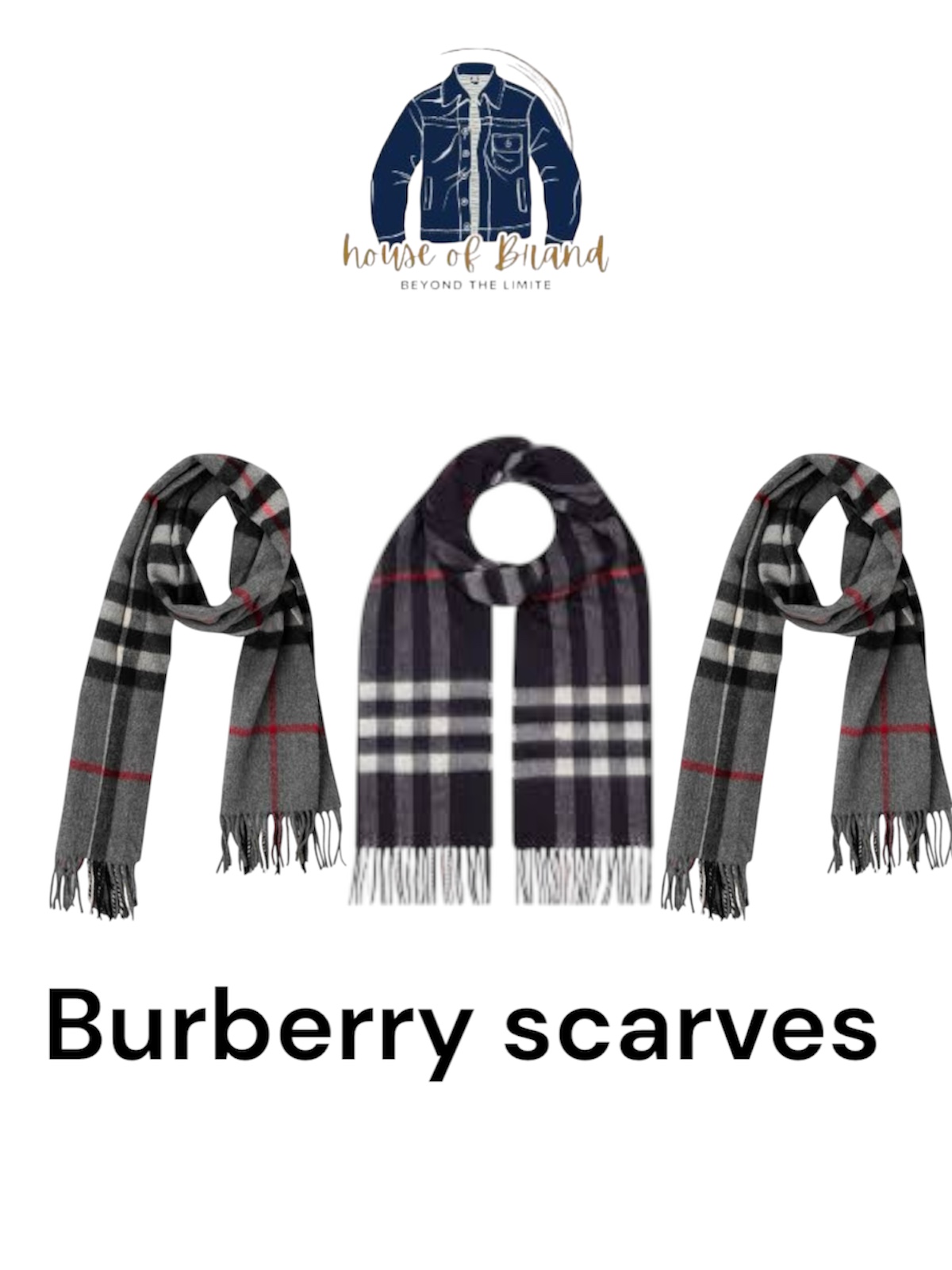 500 pieces of y2k Burberry scarves