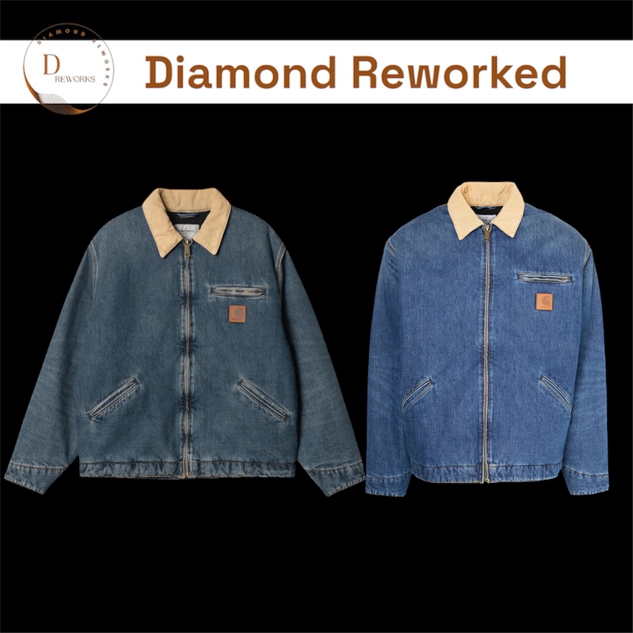 Reworked Carhartt Denim Detroit Jacket 5 Piece