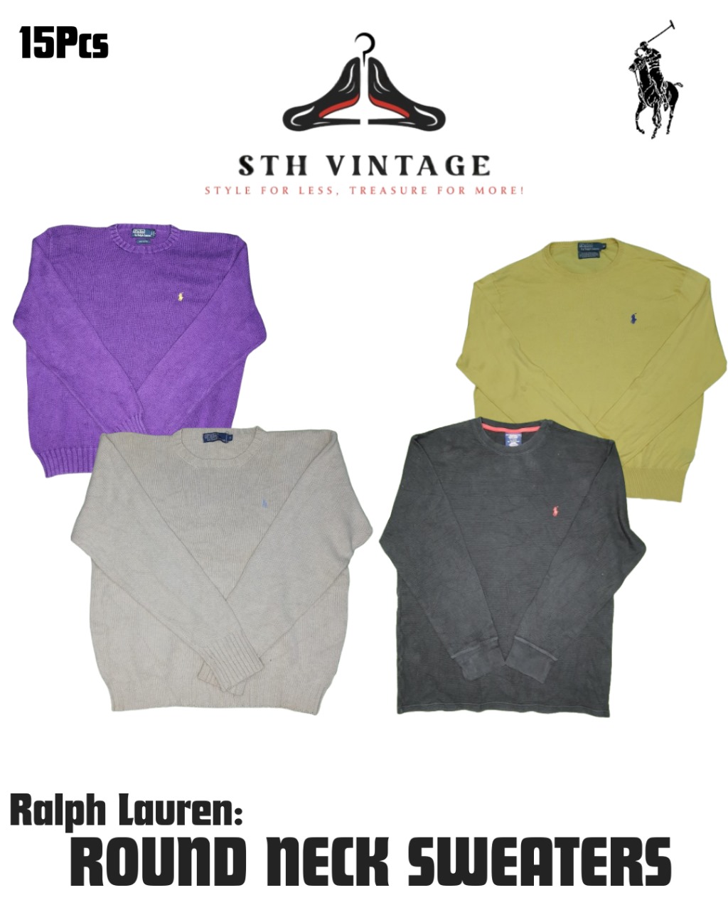 Ralph Lauren Round neck Sweaters - 15 pcs