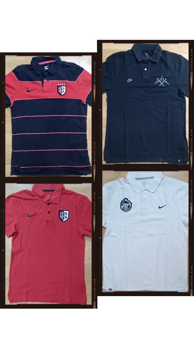 G0154 Polo Vintage Nike à Col Trois Boutons - 19 pièces