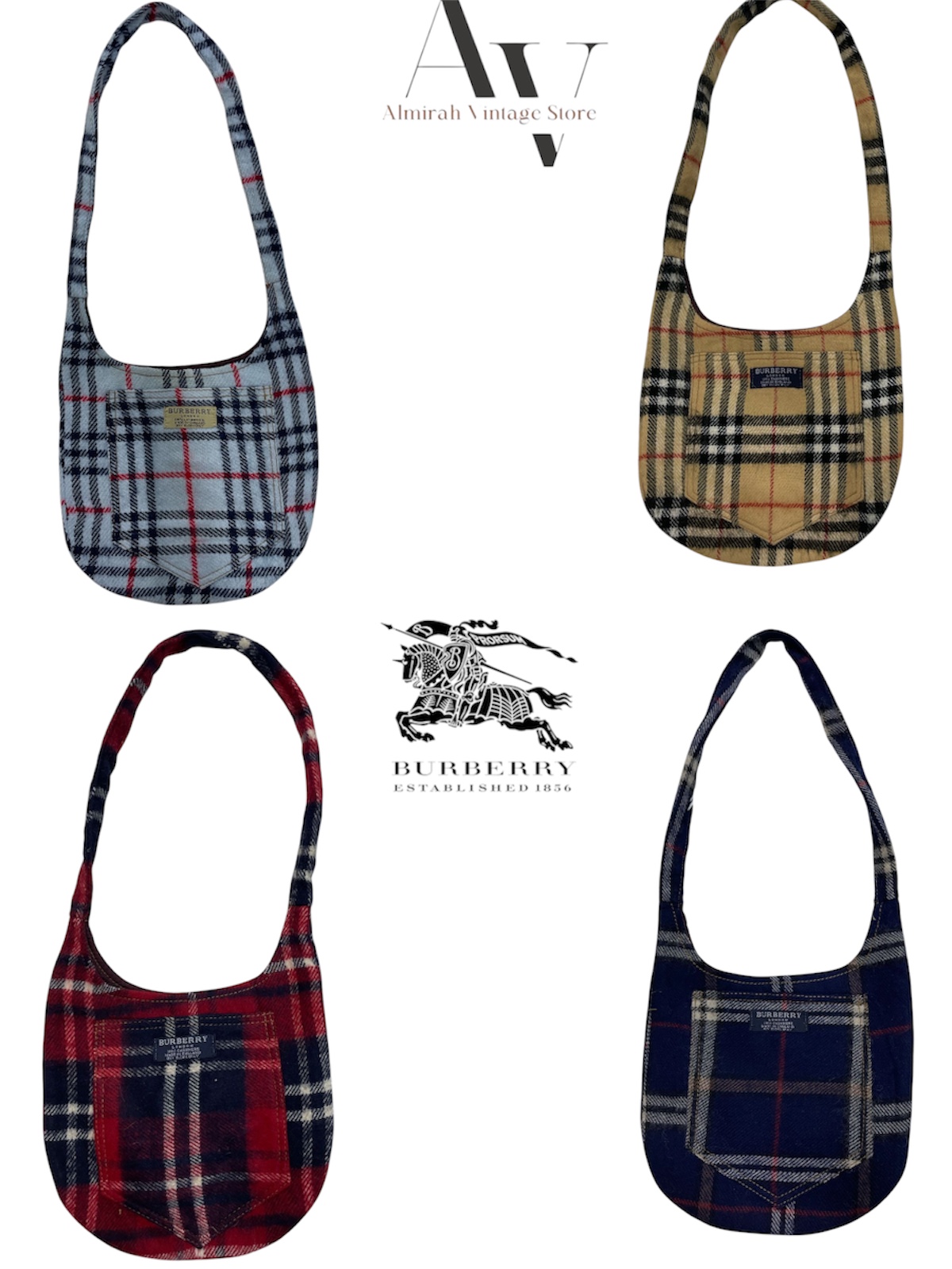 Borse Tote Rework Y2K Burberry