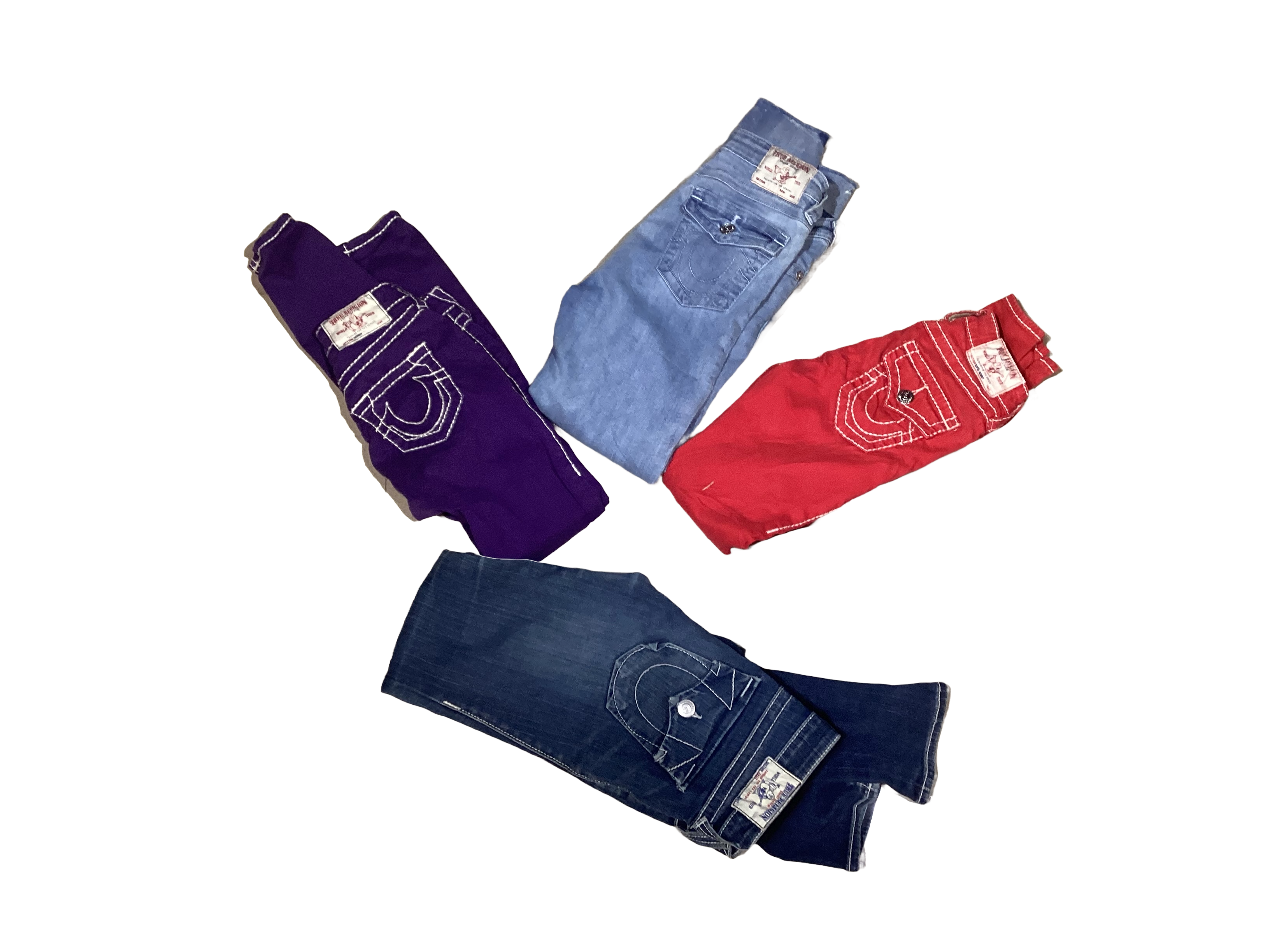 Jeans skinny e a palazzo di True Religion.