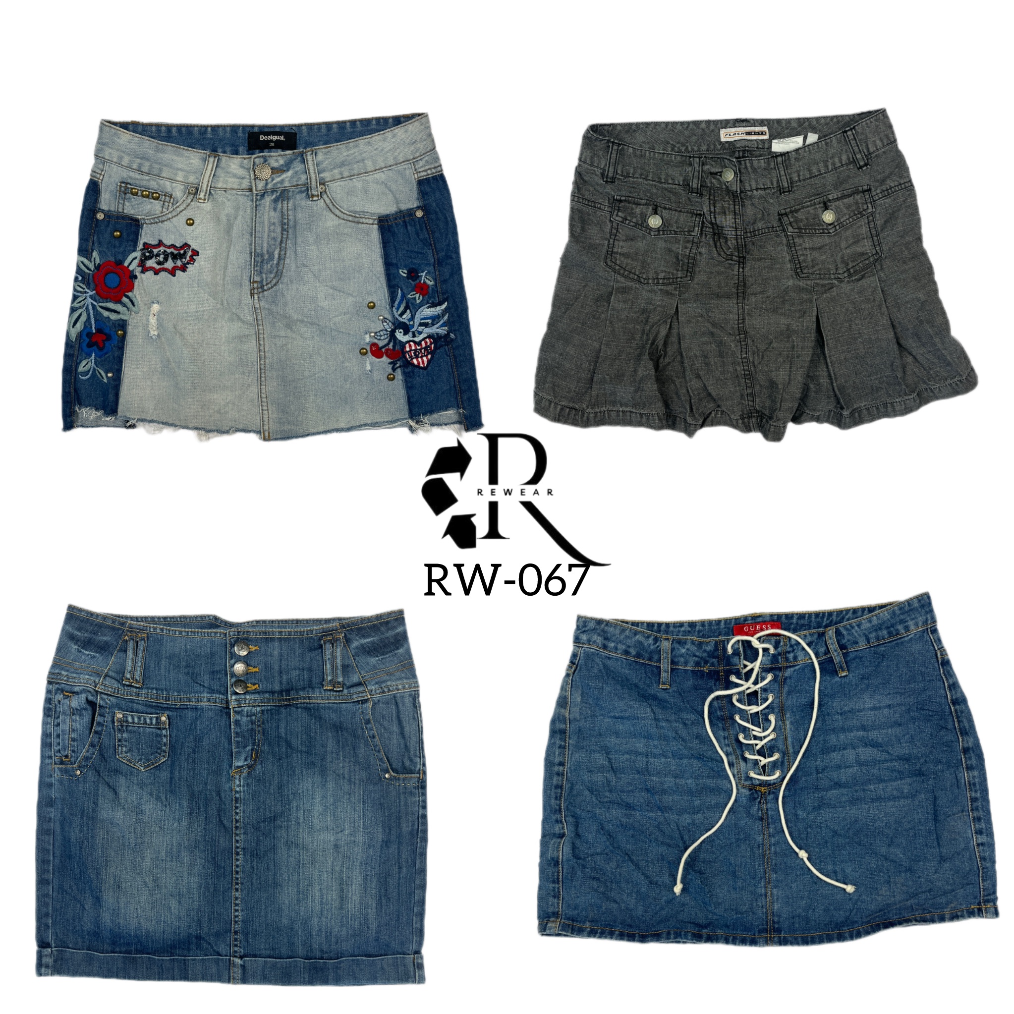 Jupes en denim uniques Y2K (RW-067)