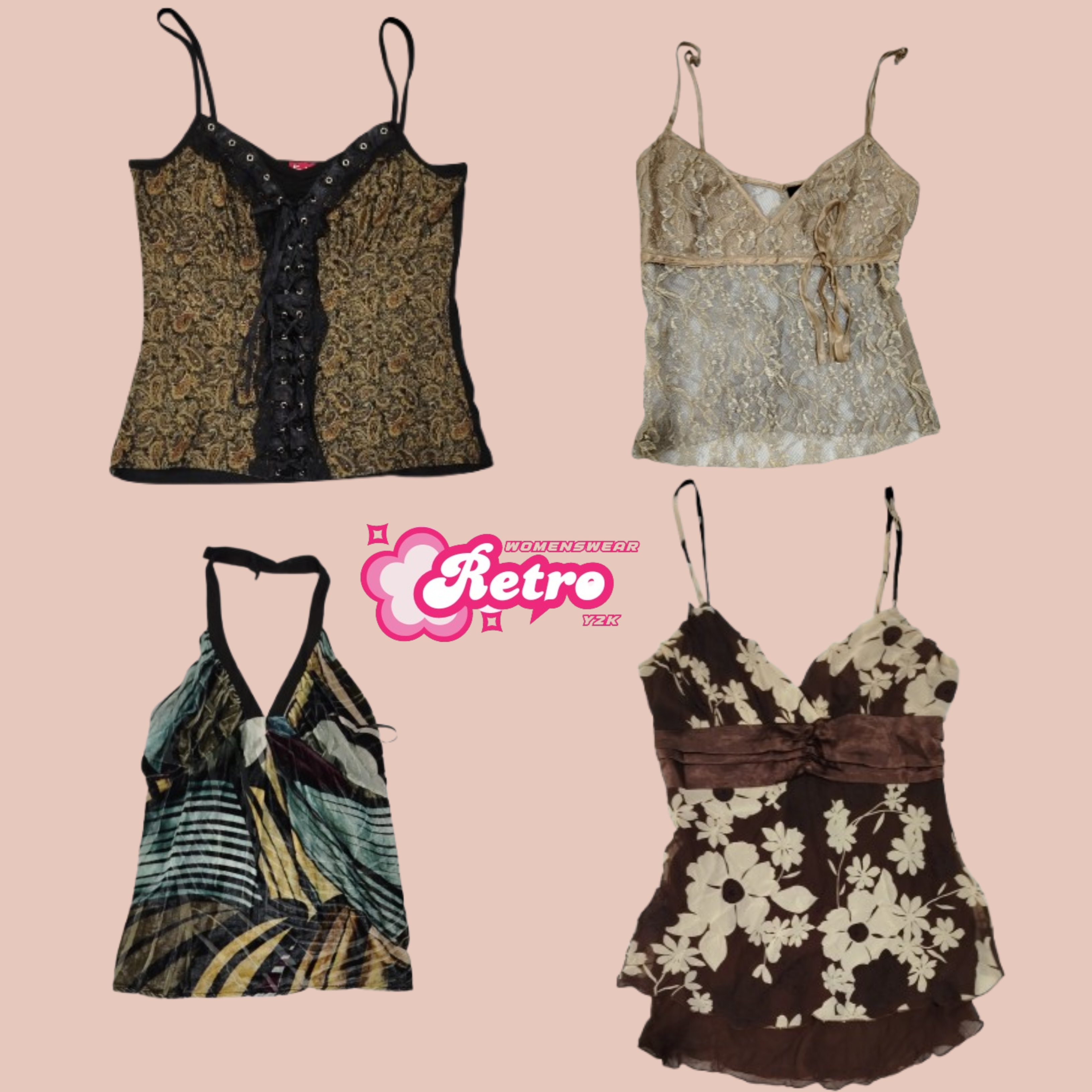 Y2K Grunge Cami Tops (Mär-09)