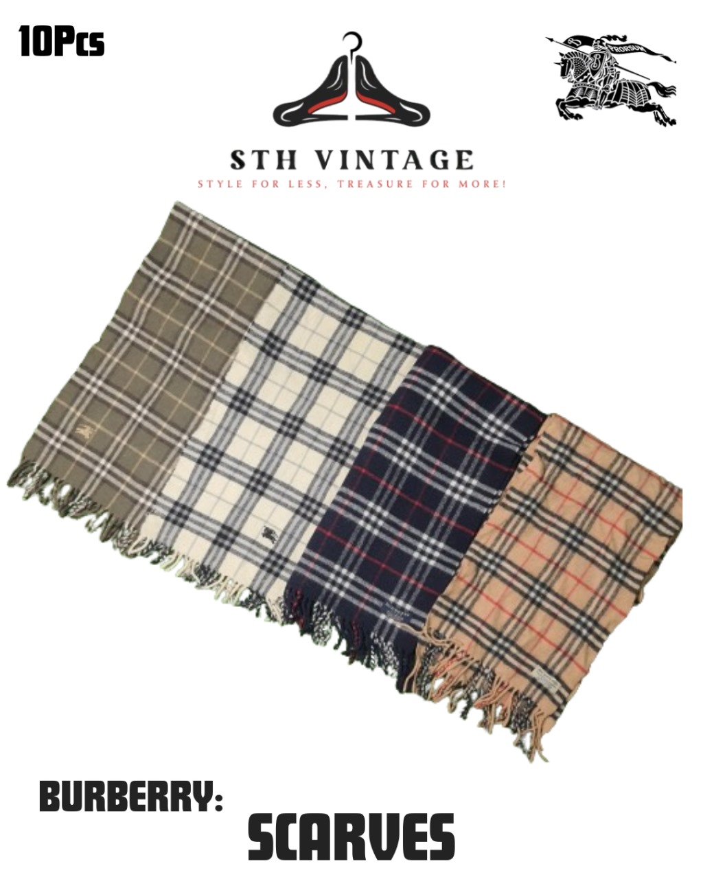 Burberry Scarves - 10 pcs