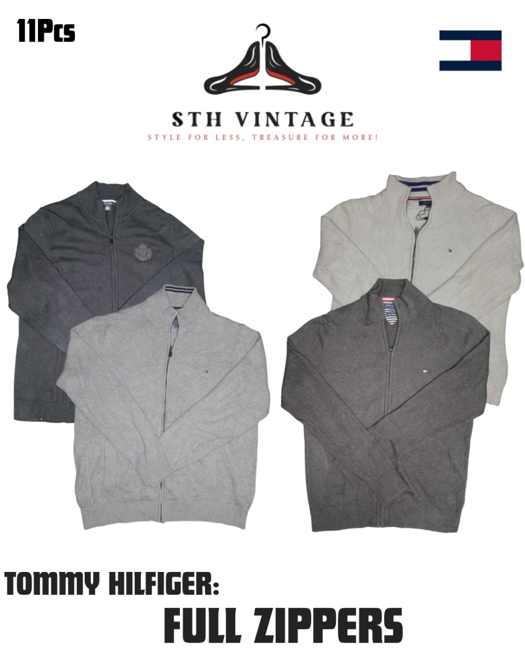 Tommy Hilfiger Full Zippers - 11 Pcs