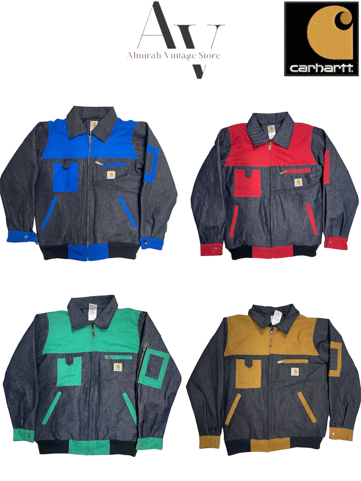 Jaquetas de denim Carhartt Detroit 5 peças (estilo rework)