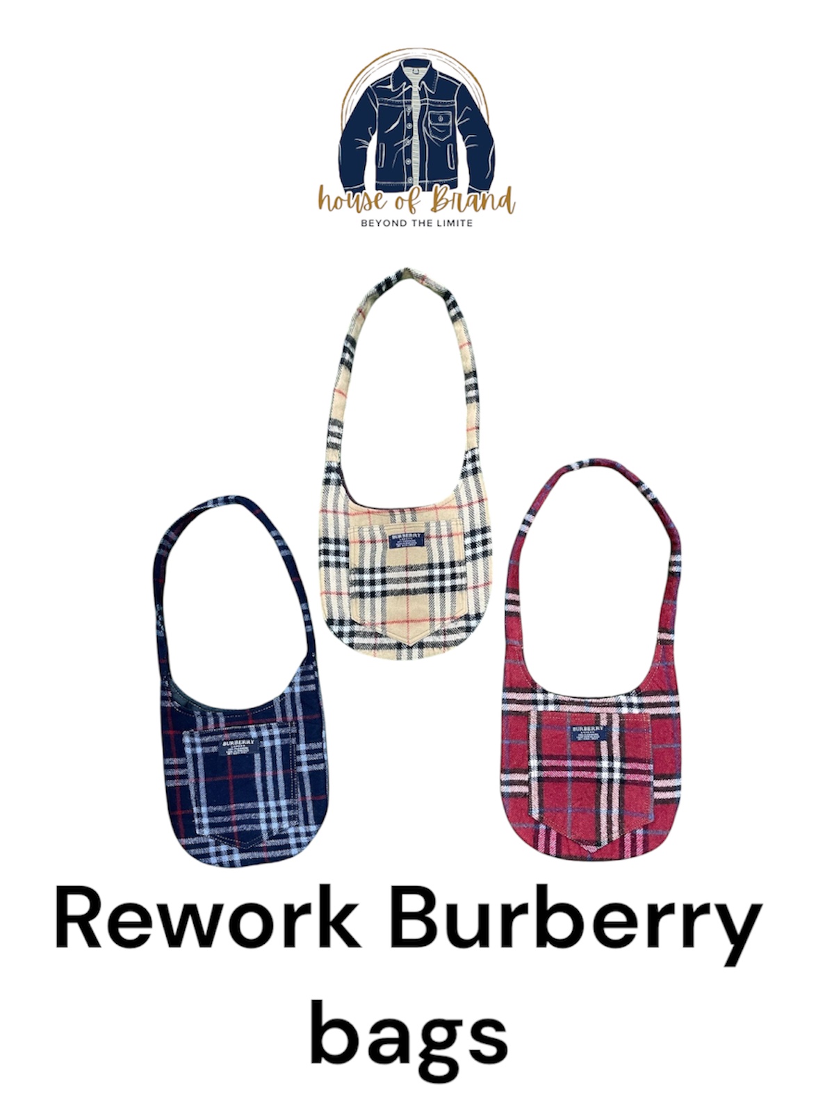 Rework y2k Tote Burberry bags