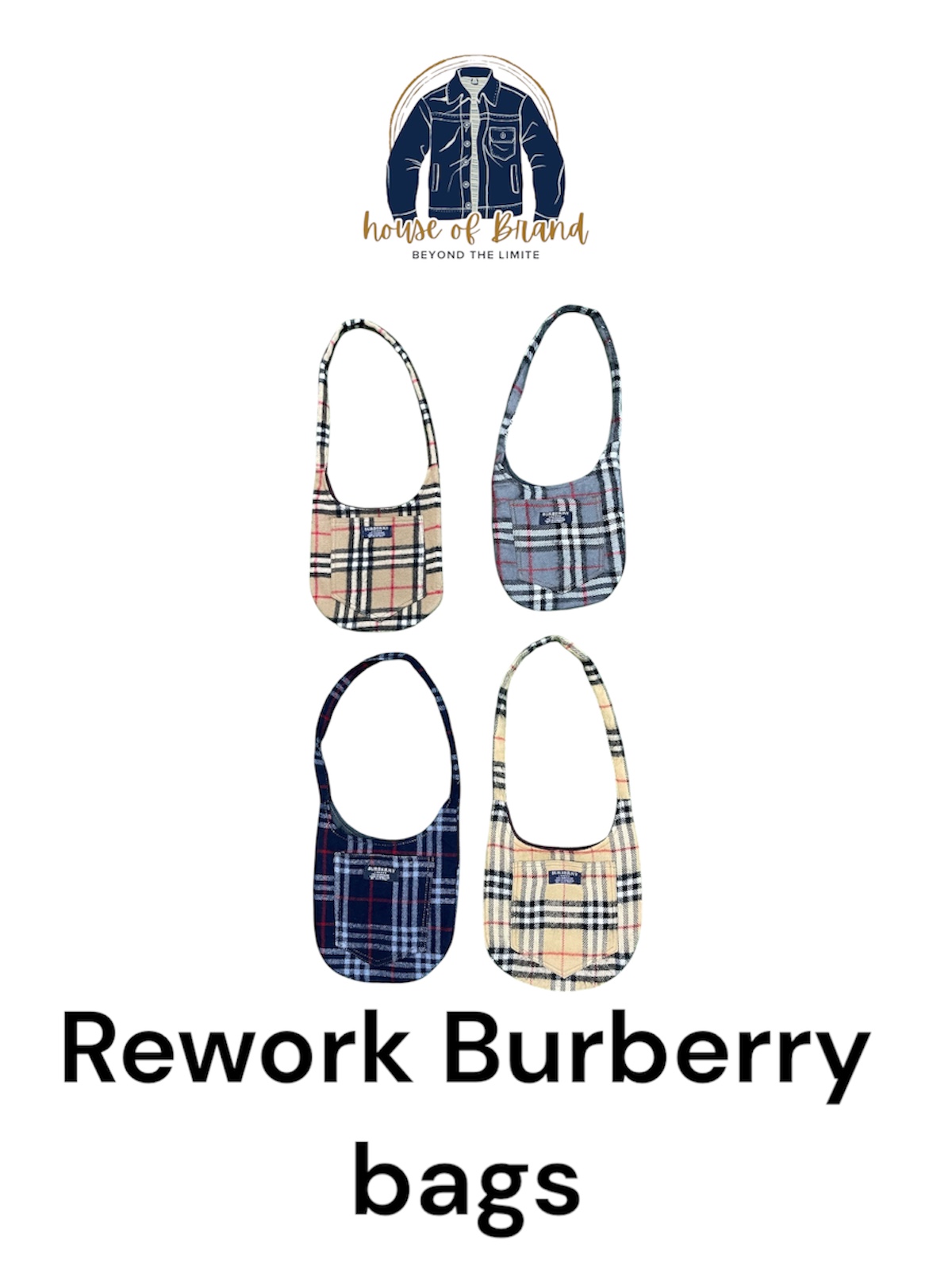 Rework y2k tote bolsas Burberry