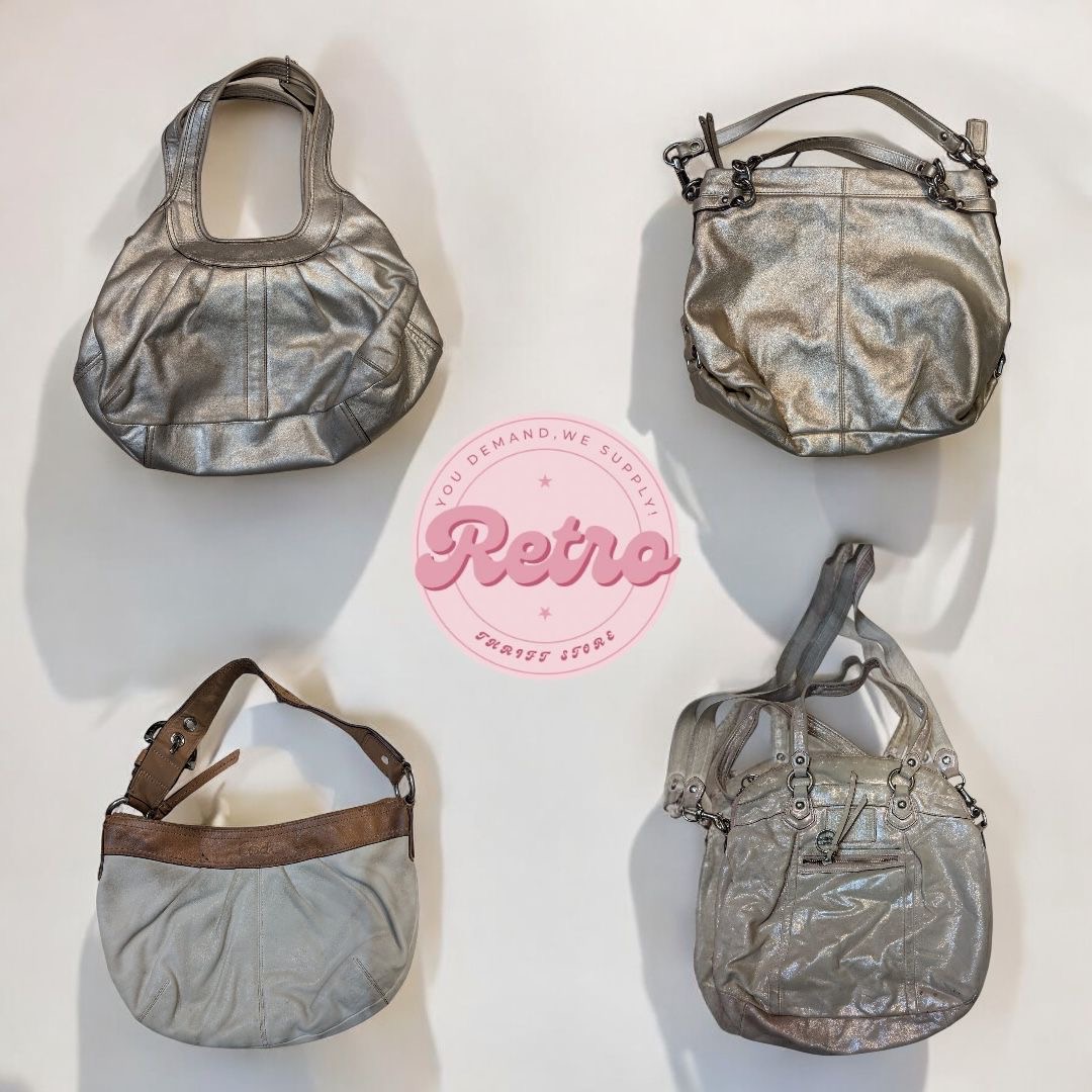 Bolsas Coach Metálicas Autênticas: 12 Peças