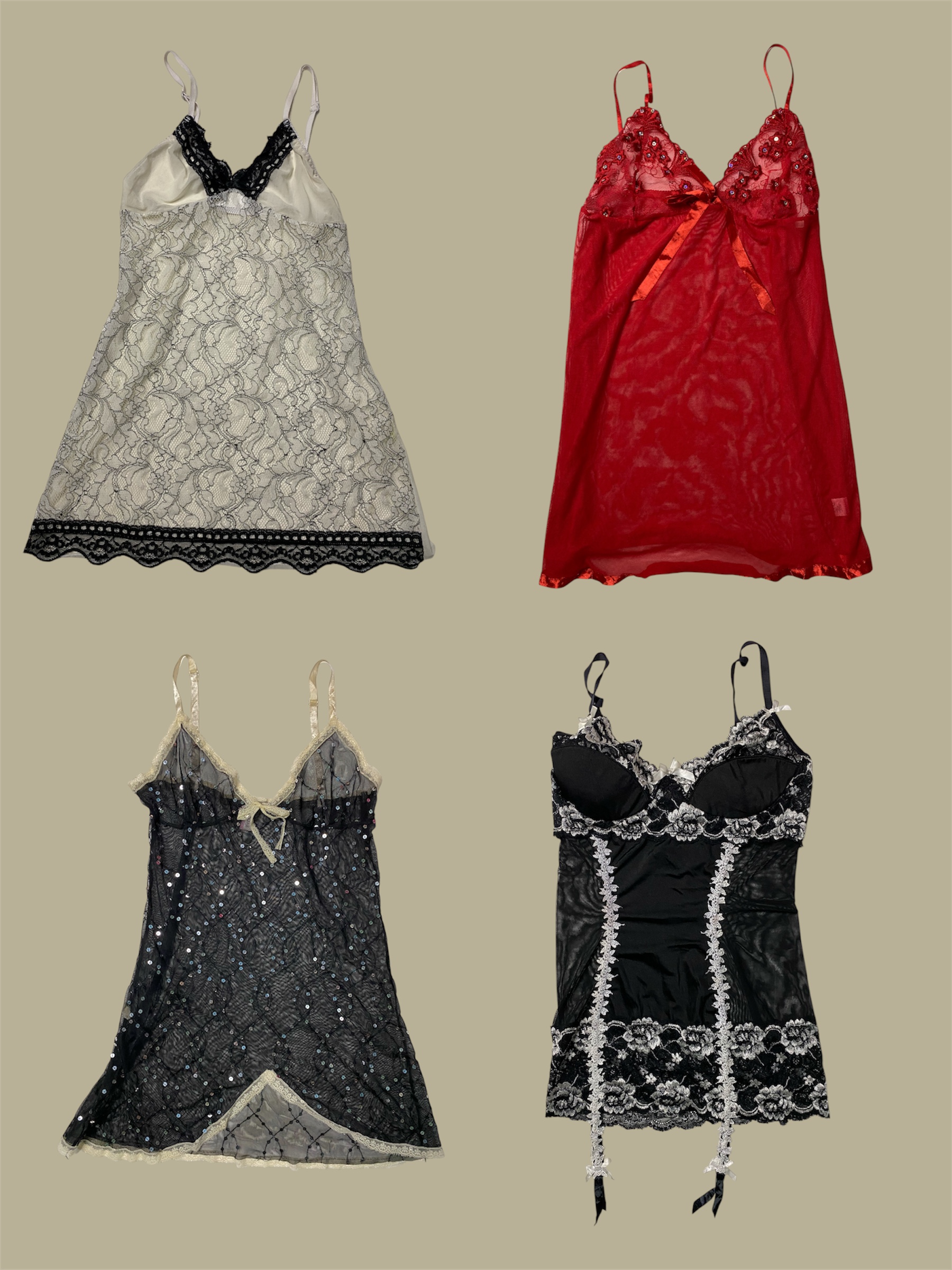 Retro Romance: Y2K Lace Lingerie Tops (TS-379)