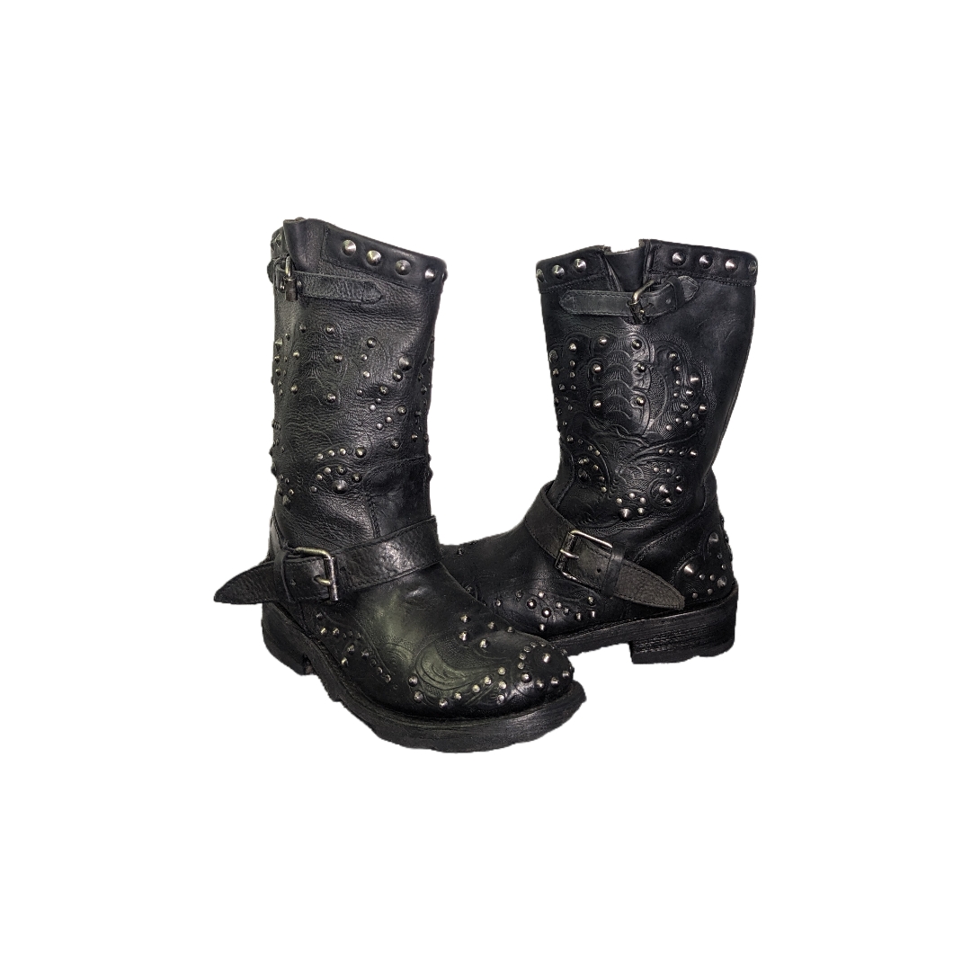 MV239# Ash
Stivali da motociclista in pelle.