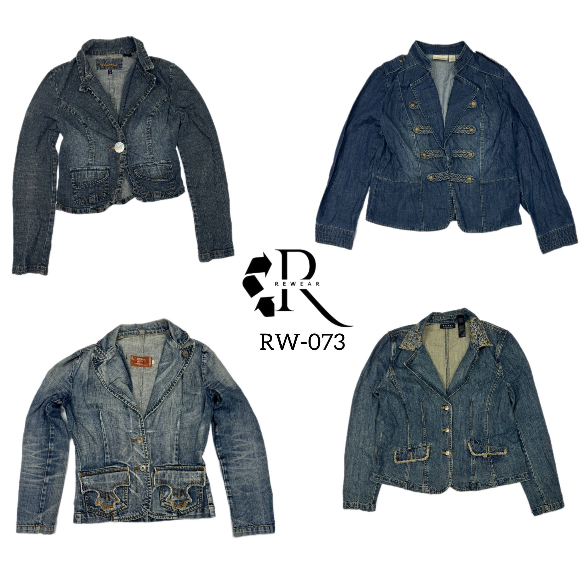 Y2K Einzigartiger Denim-Blazer Denimjacken (RW-073)