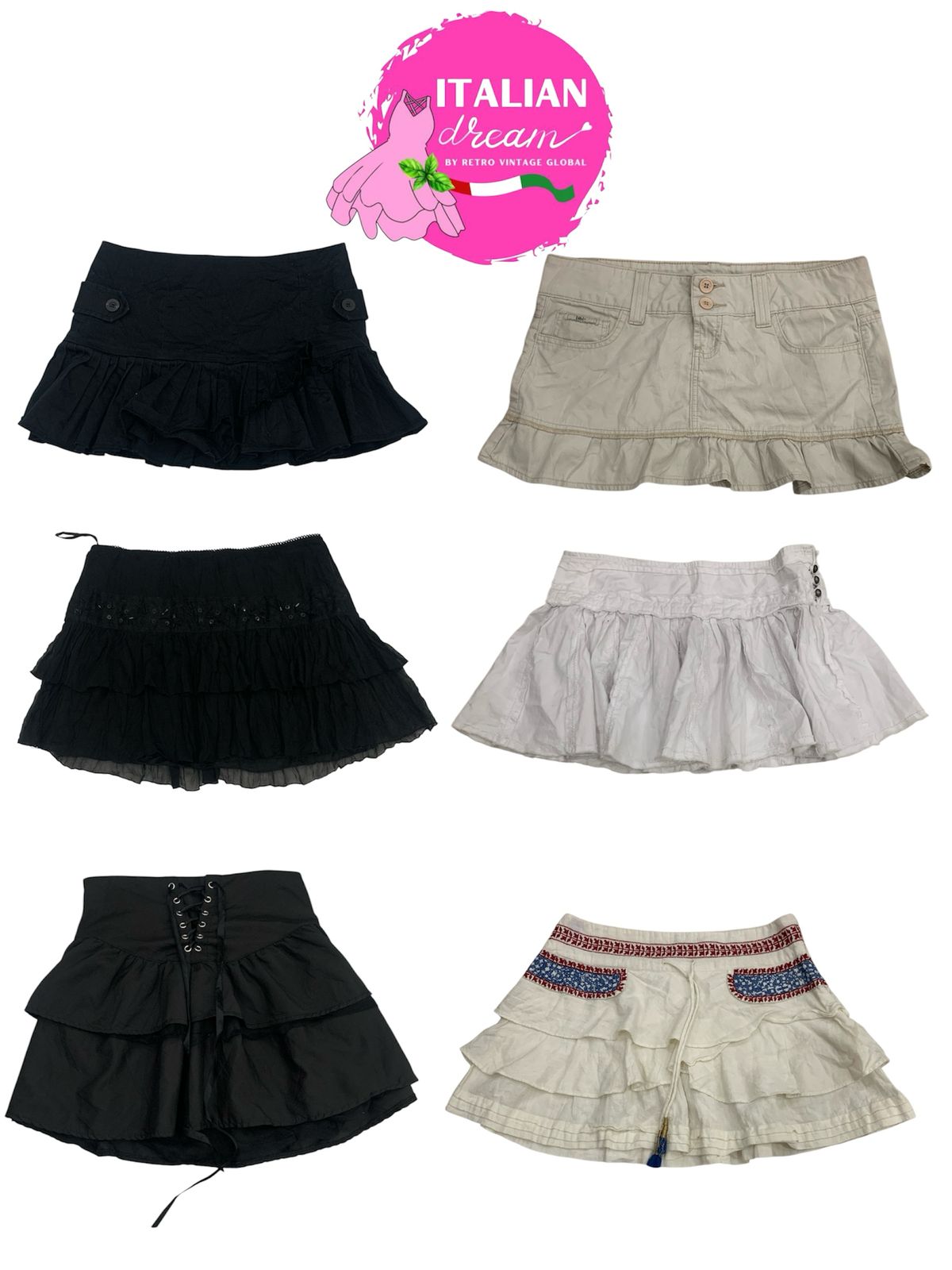 Y2k street girl micro mini skirts
