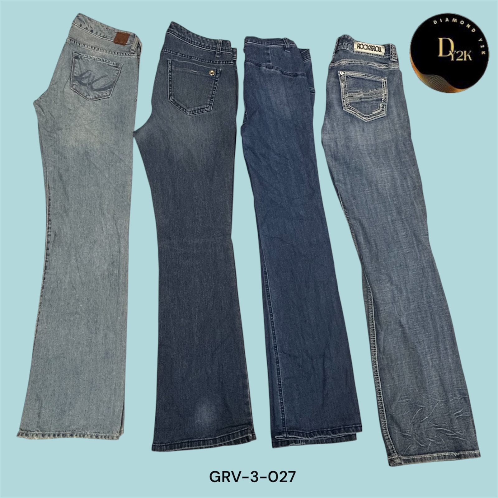 Jeans Flare Desgastados e Arrojados – Look Revival dos Anos 2000 (GRV-3-027)