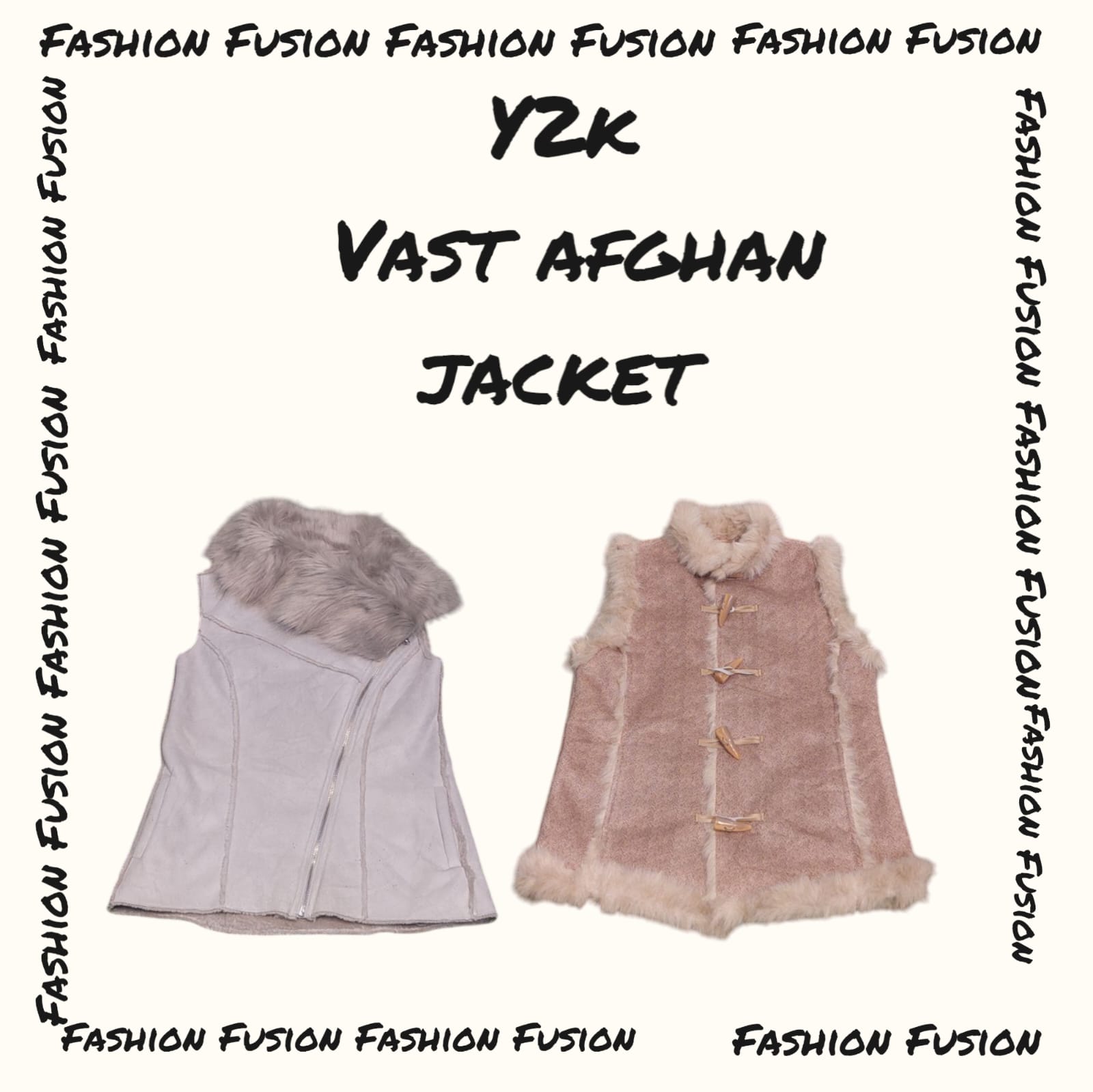 (FF-706) gilet y2k manteaux afghans