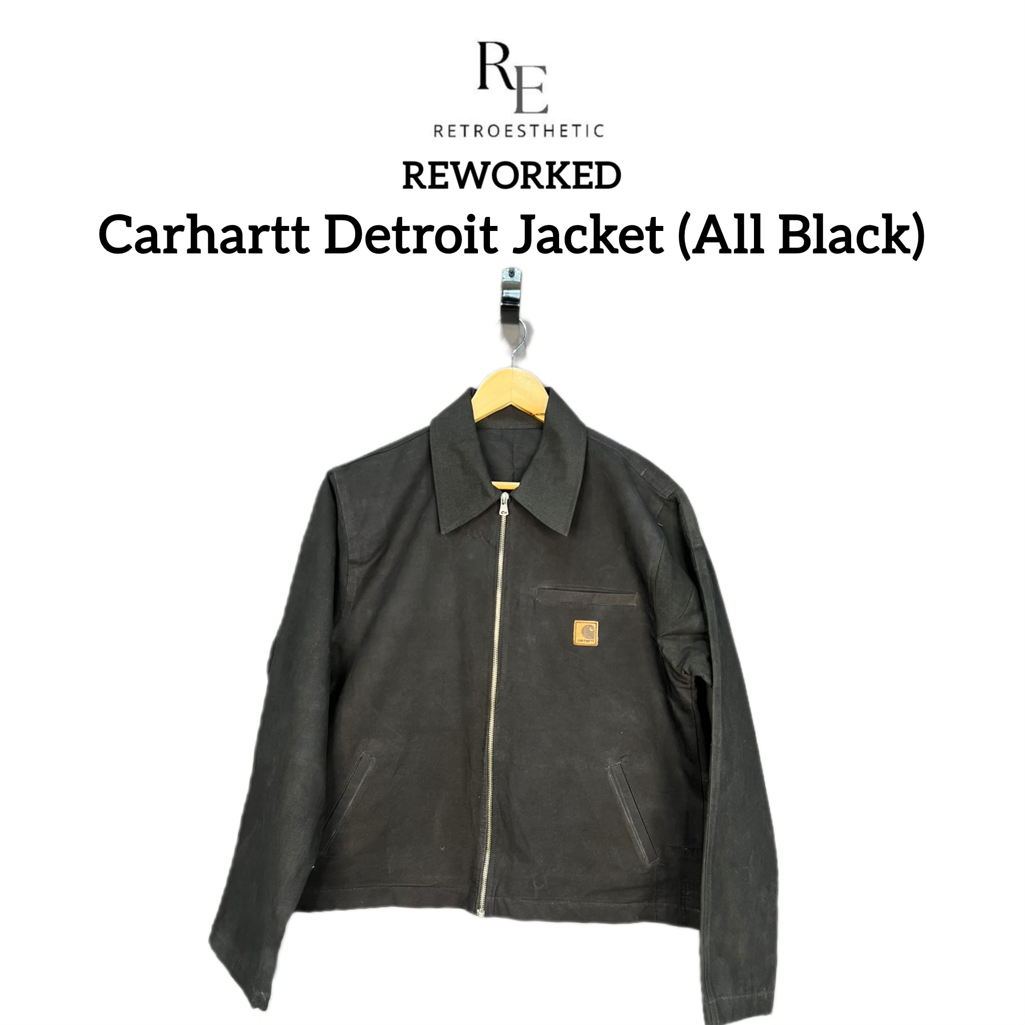 Chaqueta Reworked Carhartt Detroit (Toda Negra)