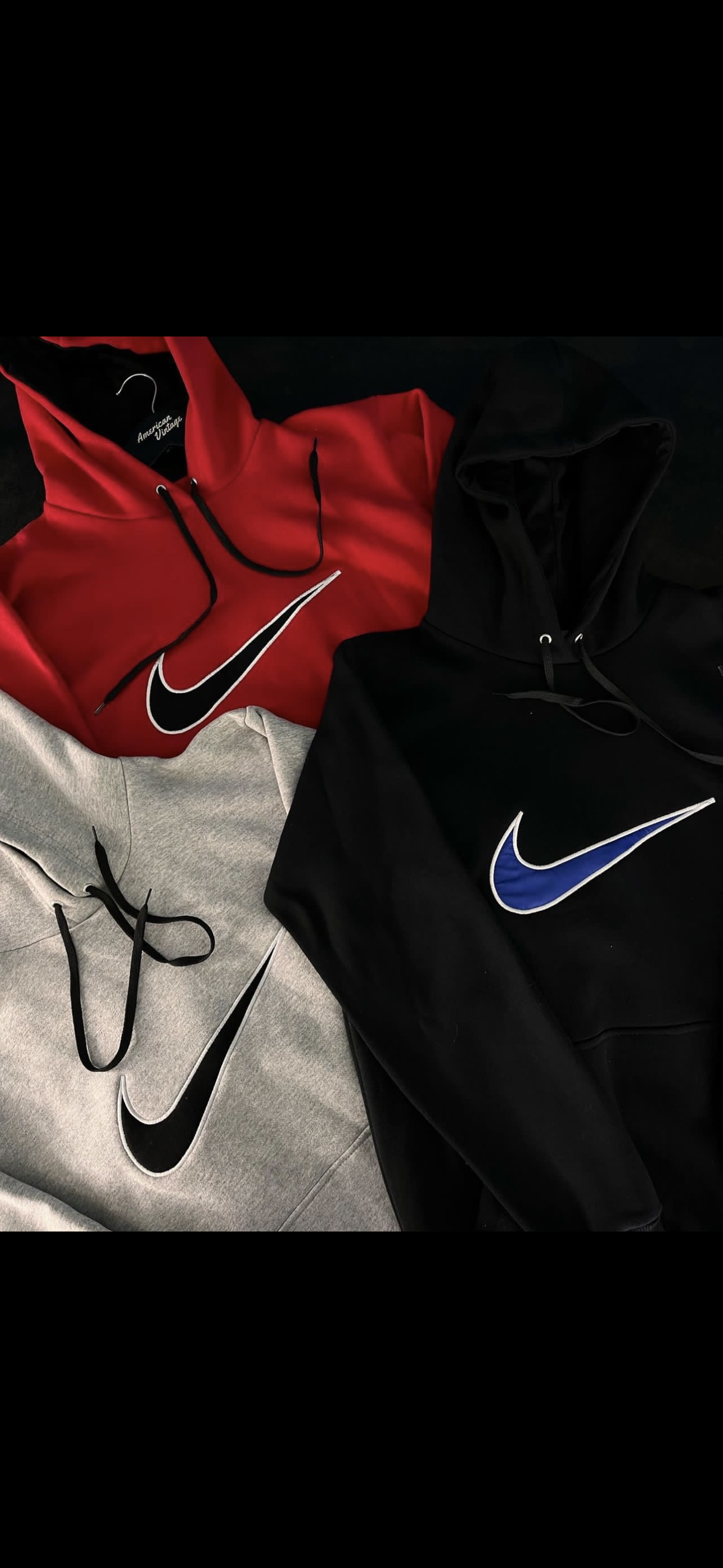 Sudaderas con capucha de gran logo de Nike estilo Rewrok