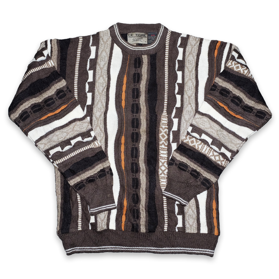 printed y2k knit sweater