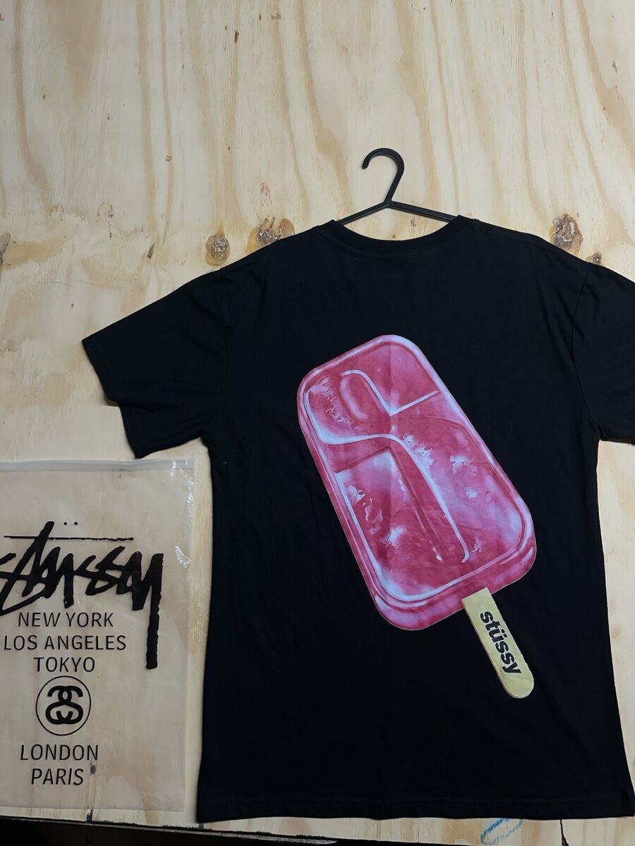 Stussy Rework Style Popsicle Magliette Nere 20 pezzi