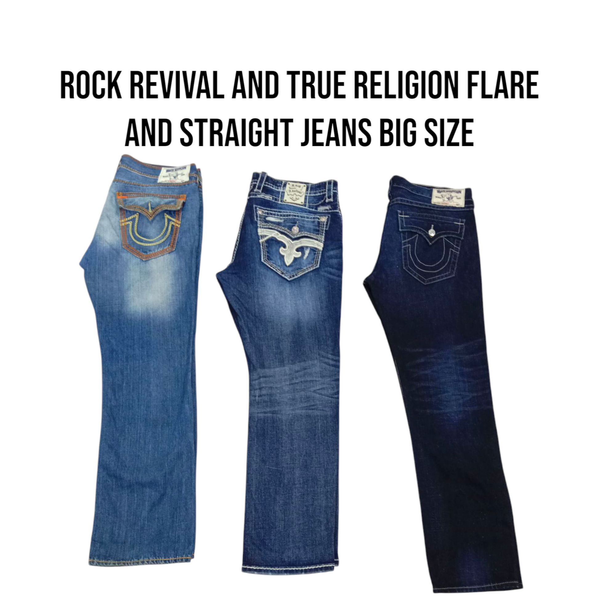 Rockrevival und True Religion Schlag- und Gerade geschnittene Jeans in Übergrößen