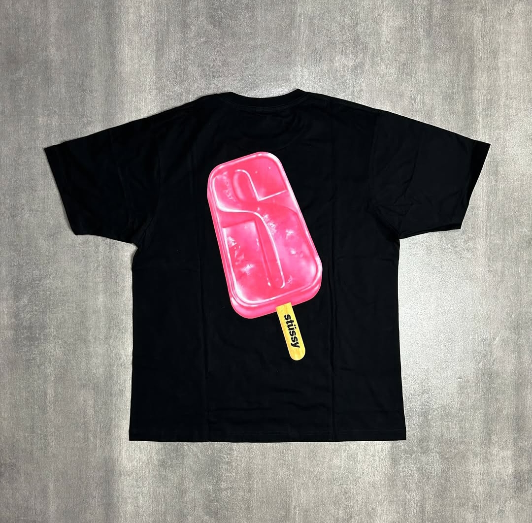 Stussy Rework Style Popsicle T-shirt nere 20 pezzi