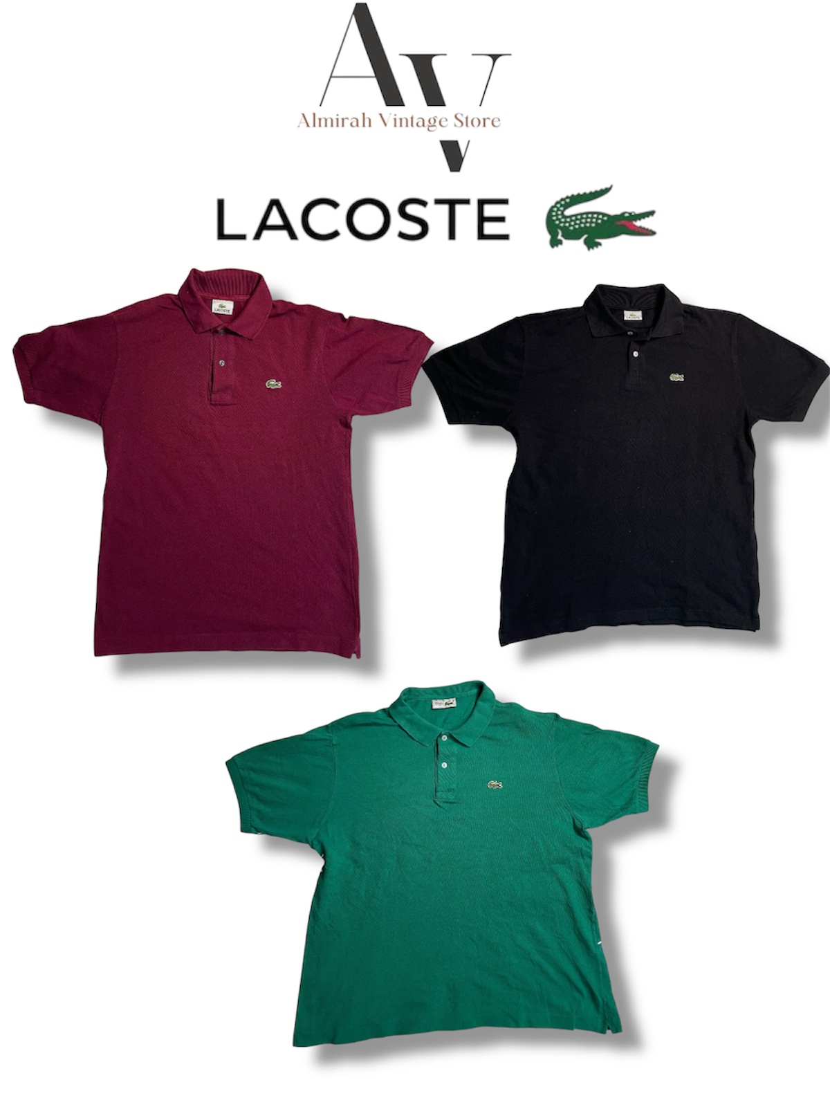 Camisetas LACOSTE 9 peças