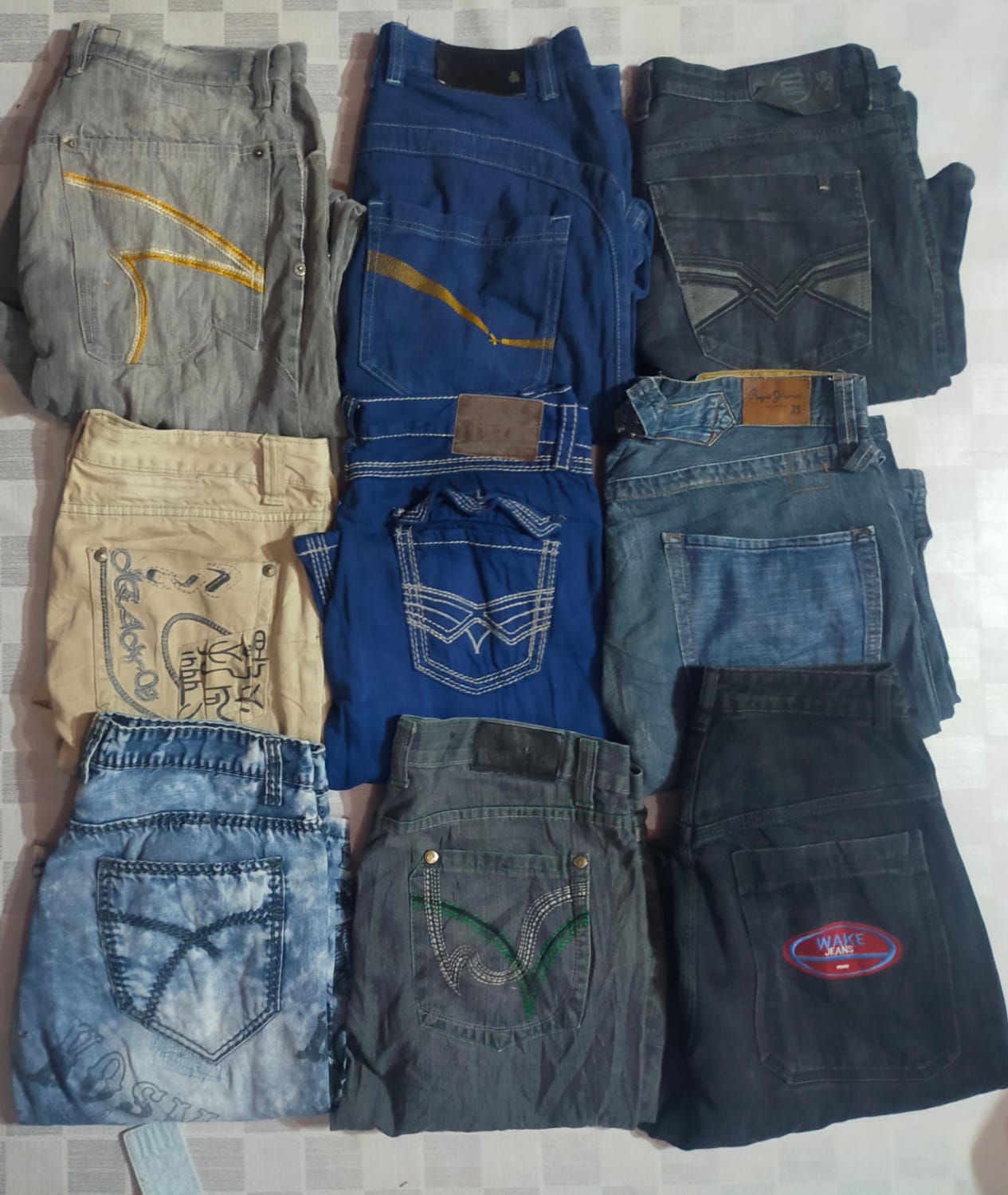 U S A POLO AND  OTHER MIX BRANDS JEANS  TOTAL 10 PIECES (ID 366)