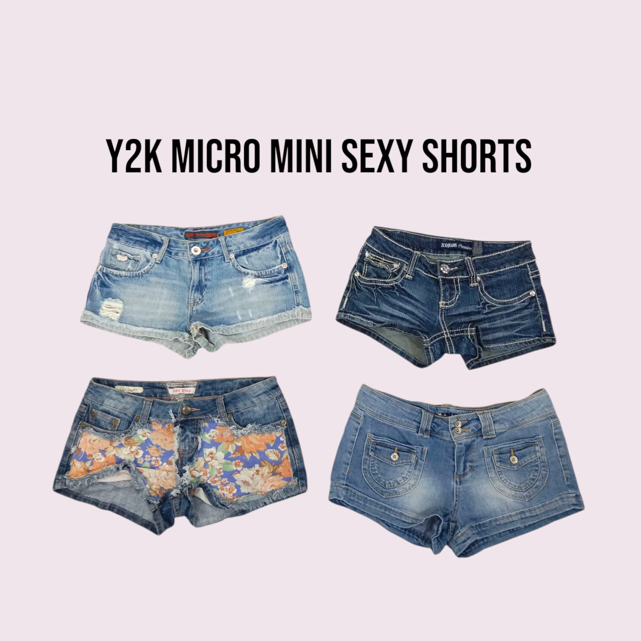 Shorts sexy micro mini Y2k