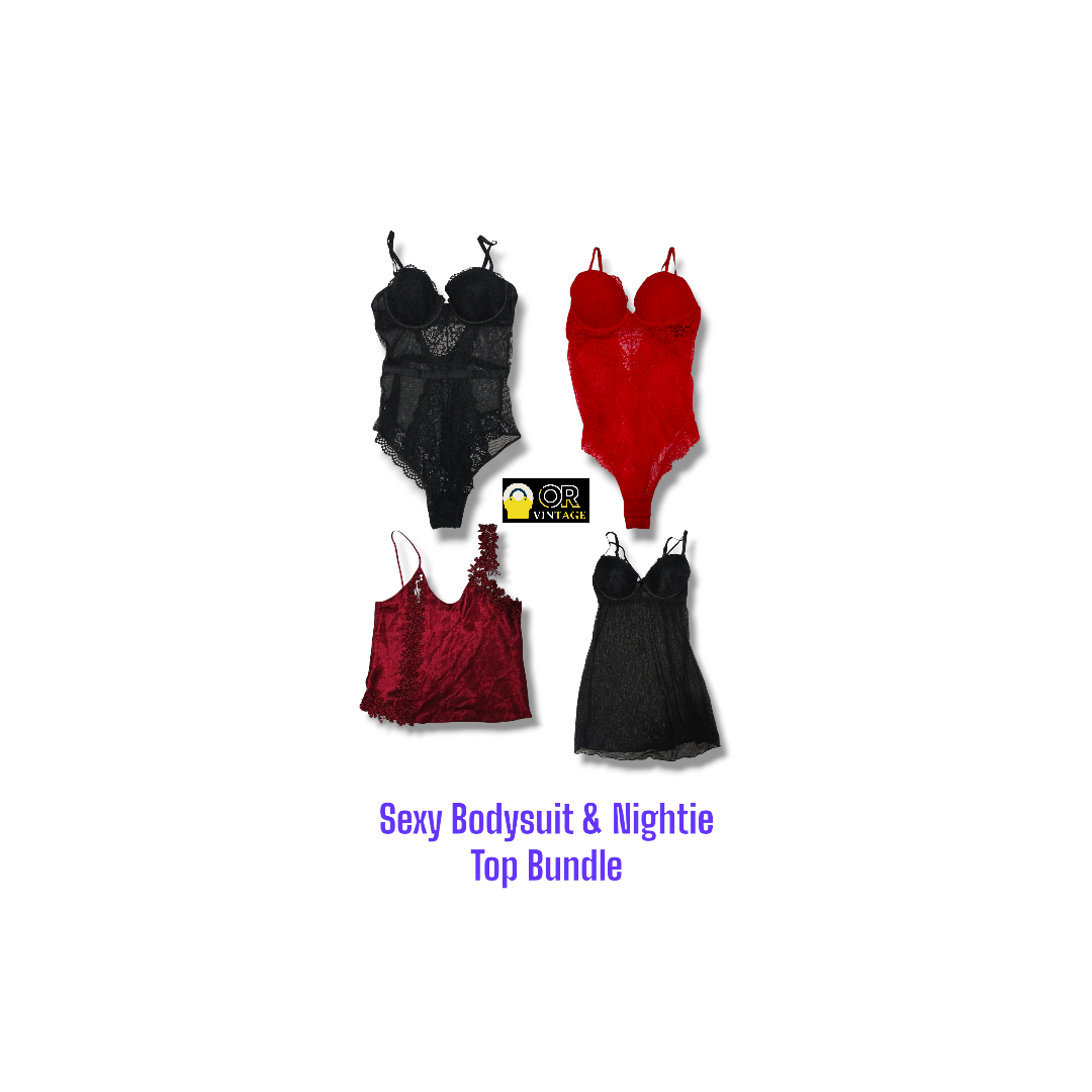 Sexy Bodysuit & Nightie Top Bundle – Sultry, Elegant & Comfortable Lingerie Set