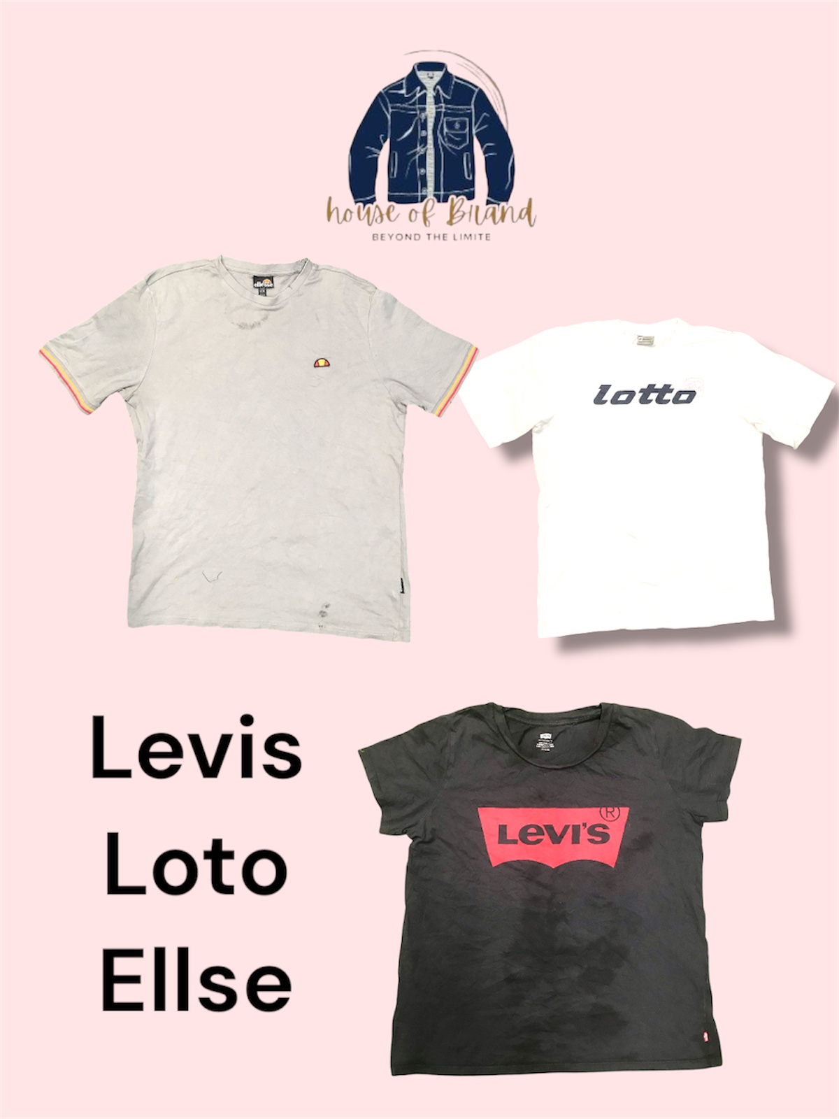 Camisetas Levis, Lotto e Elle