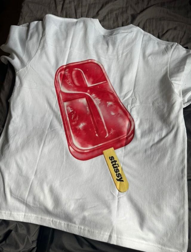 Stussy Neuinterpretation Stil Popsicle weiße T-Shirts 20 Stück