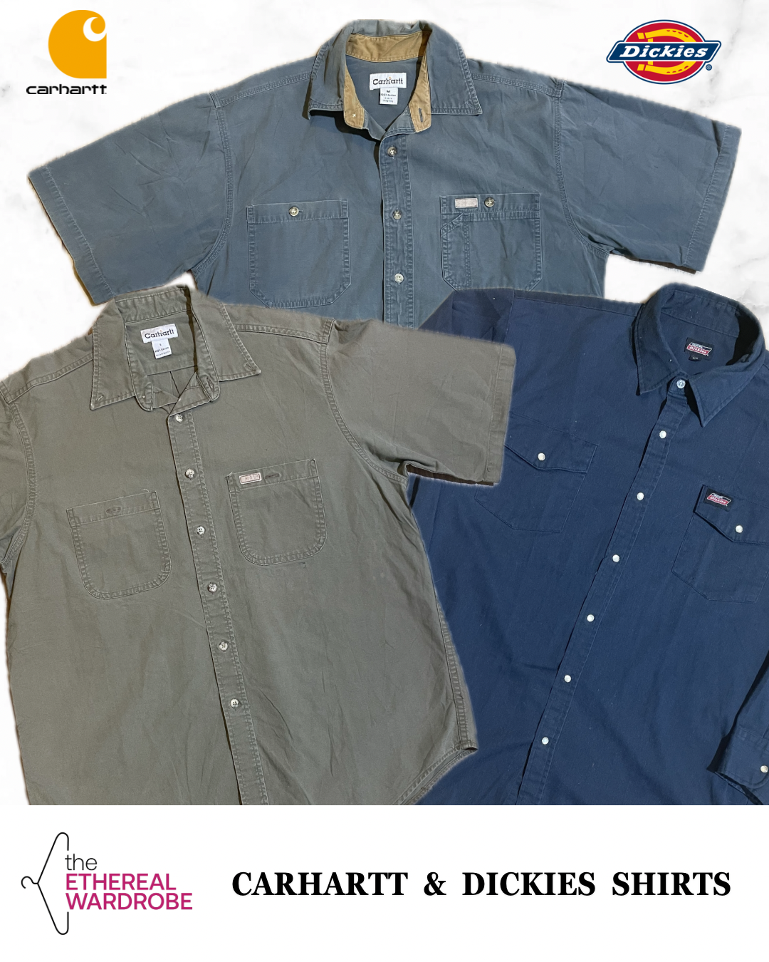 Chemises Carhartt & Dickies 14 pièces