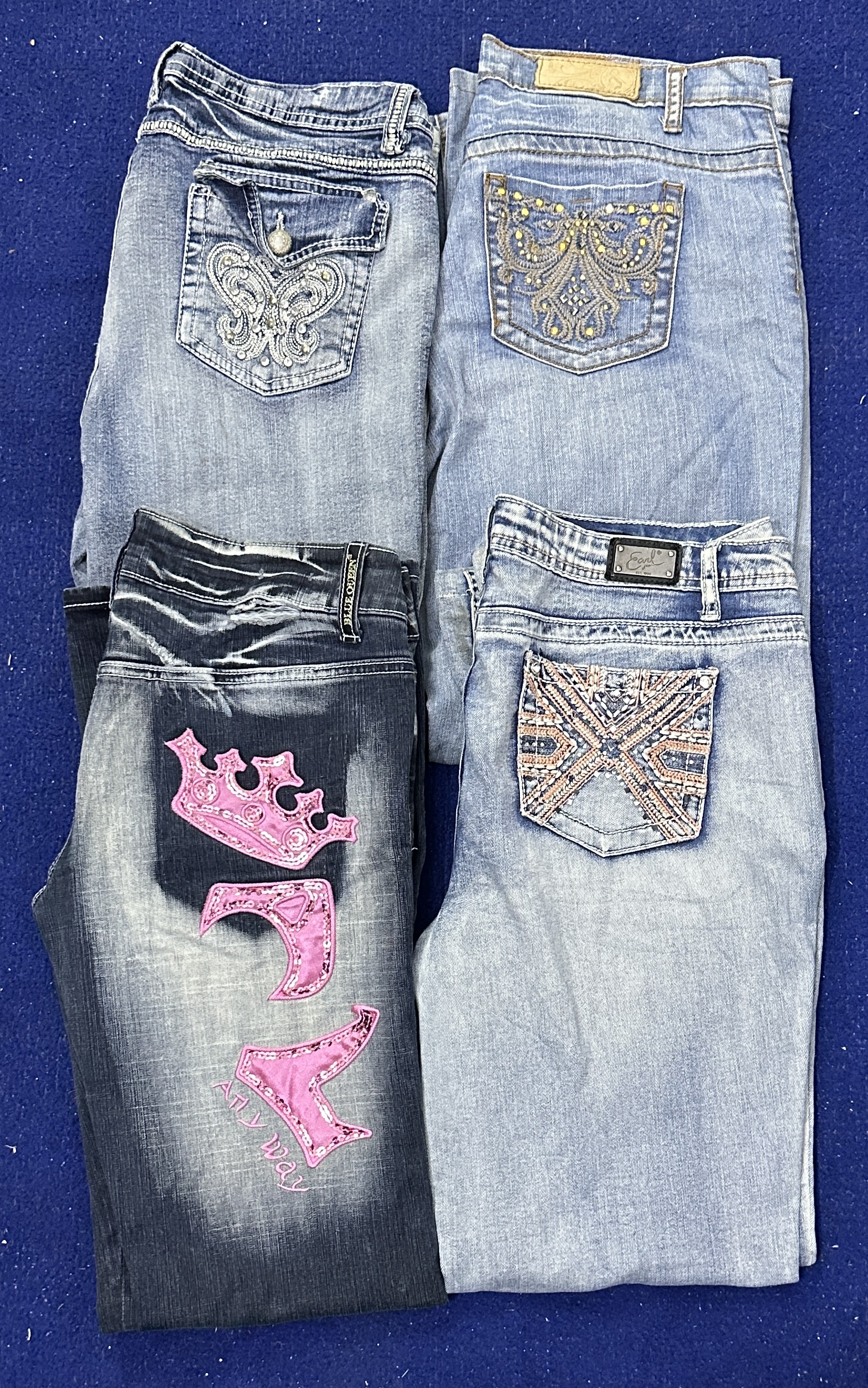 Jeans a zampa d'elefante donna Y2K 20 pezzi