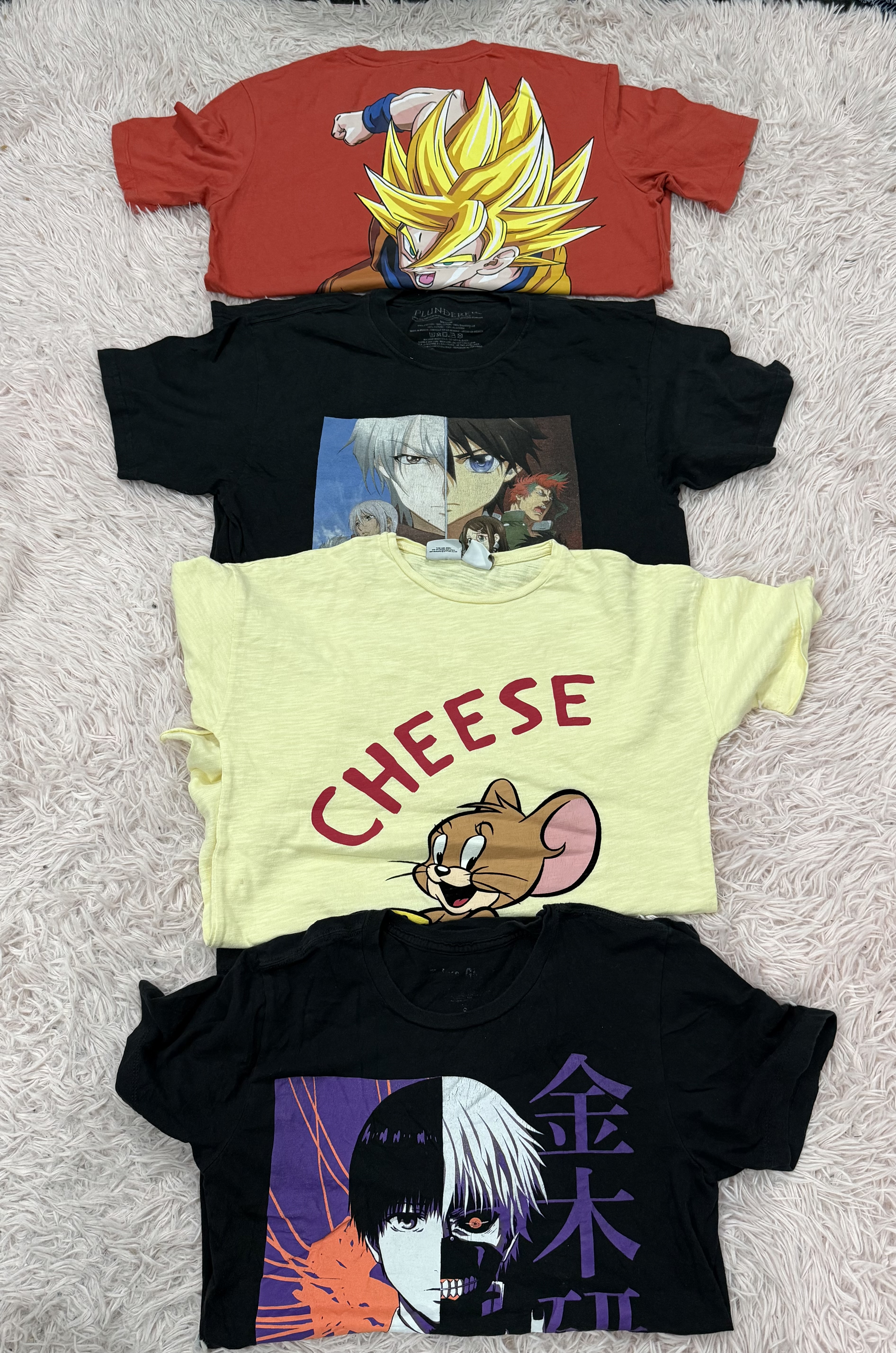 Cartoon Anime T-Shirts 24 Pcs